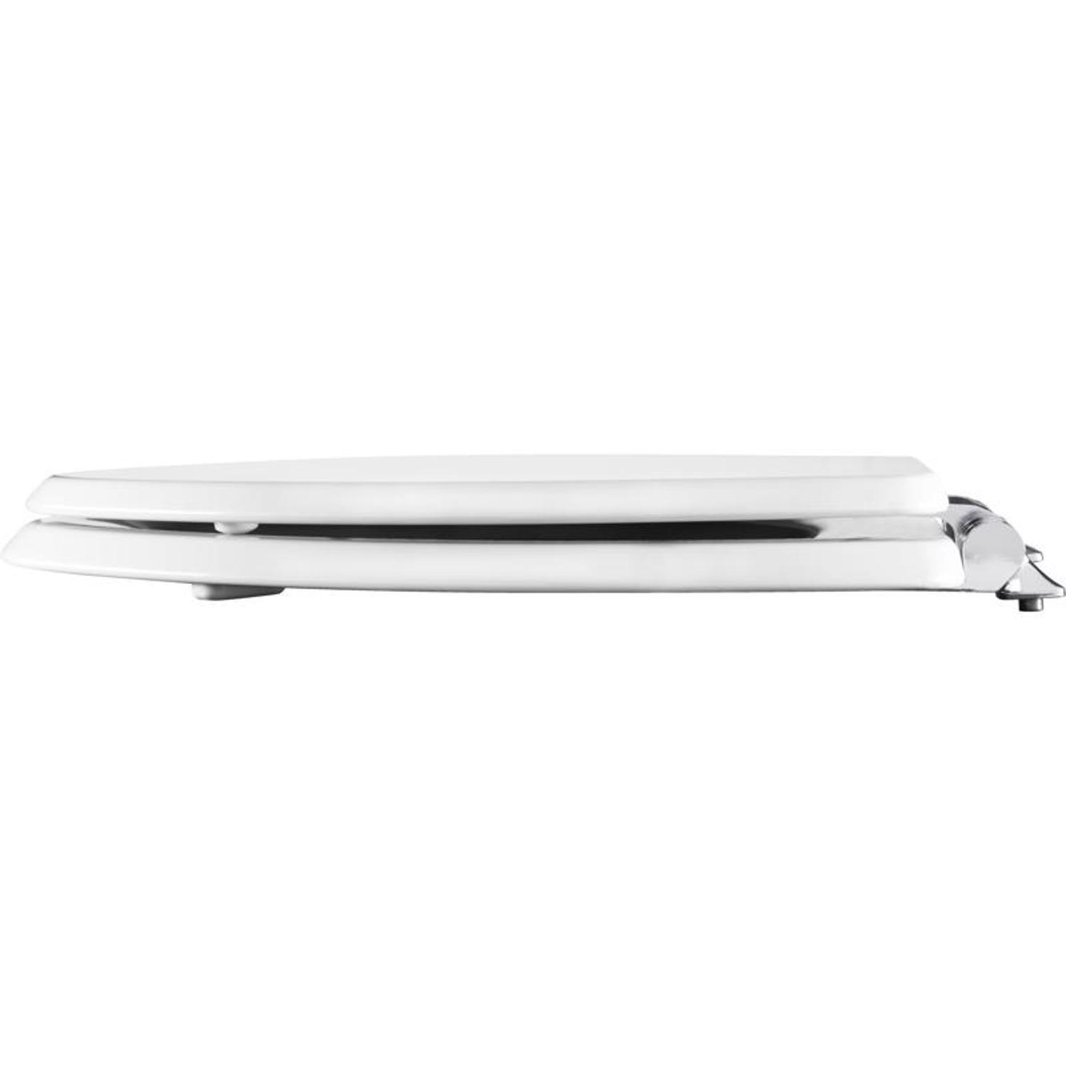 Mayfair by Bemis Benton Slow Close Elongated White Enameled Wood Toilet Seat