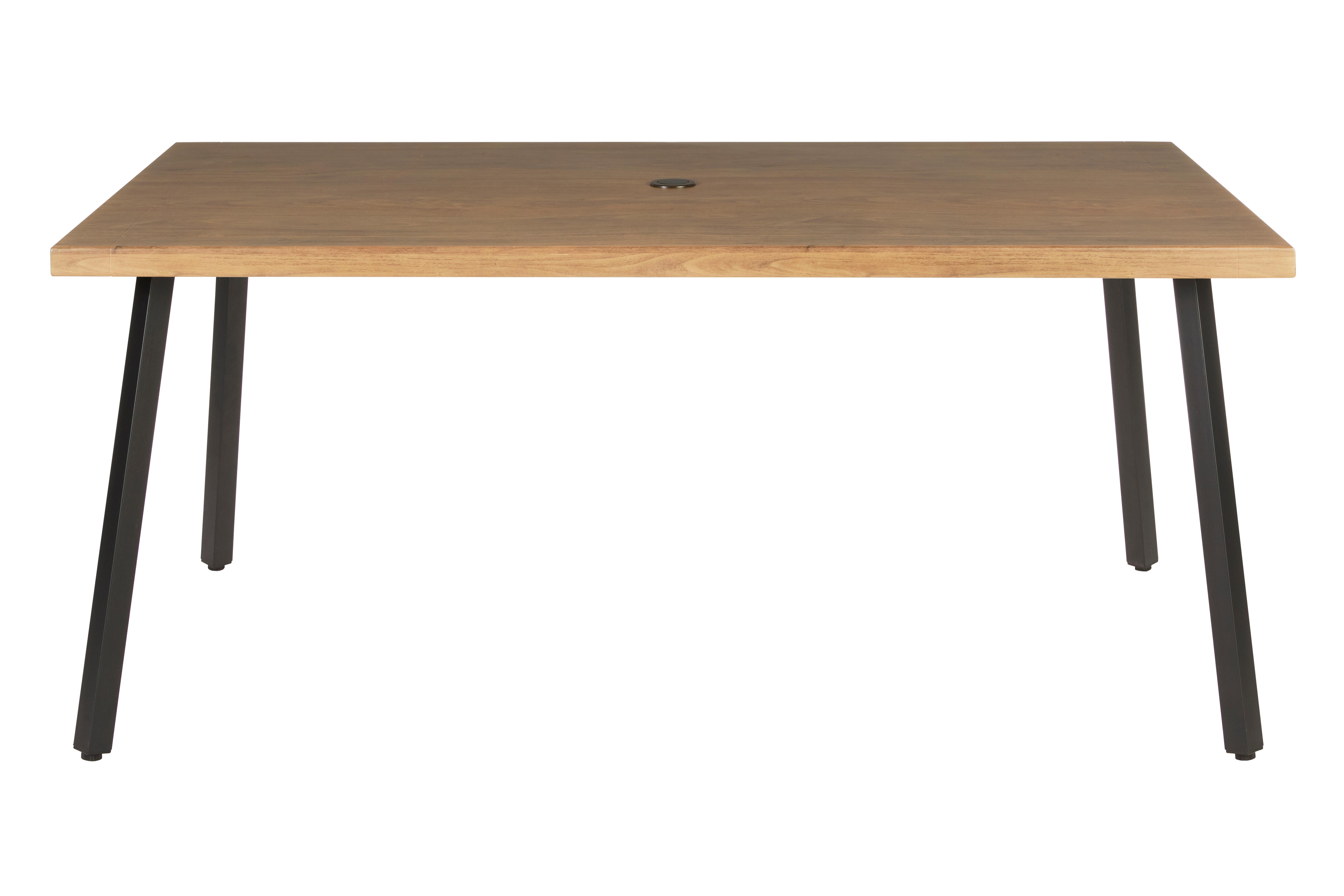 Living Accents Brown Rectangular Metal Dining Table