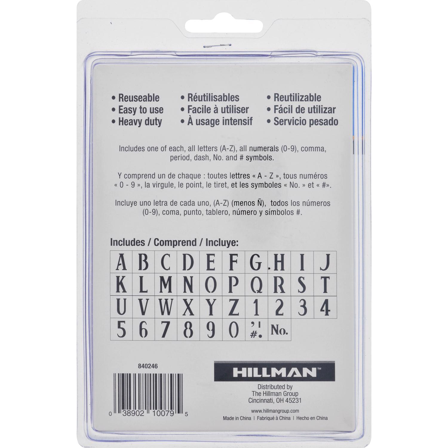 HILLMAN 4 in. Card Stock Decorative Serif Letter & Number Stencil Pack 4 Inch Stencil Set 38 pk