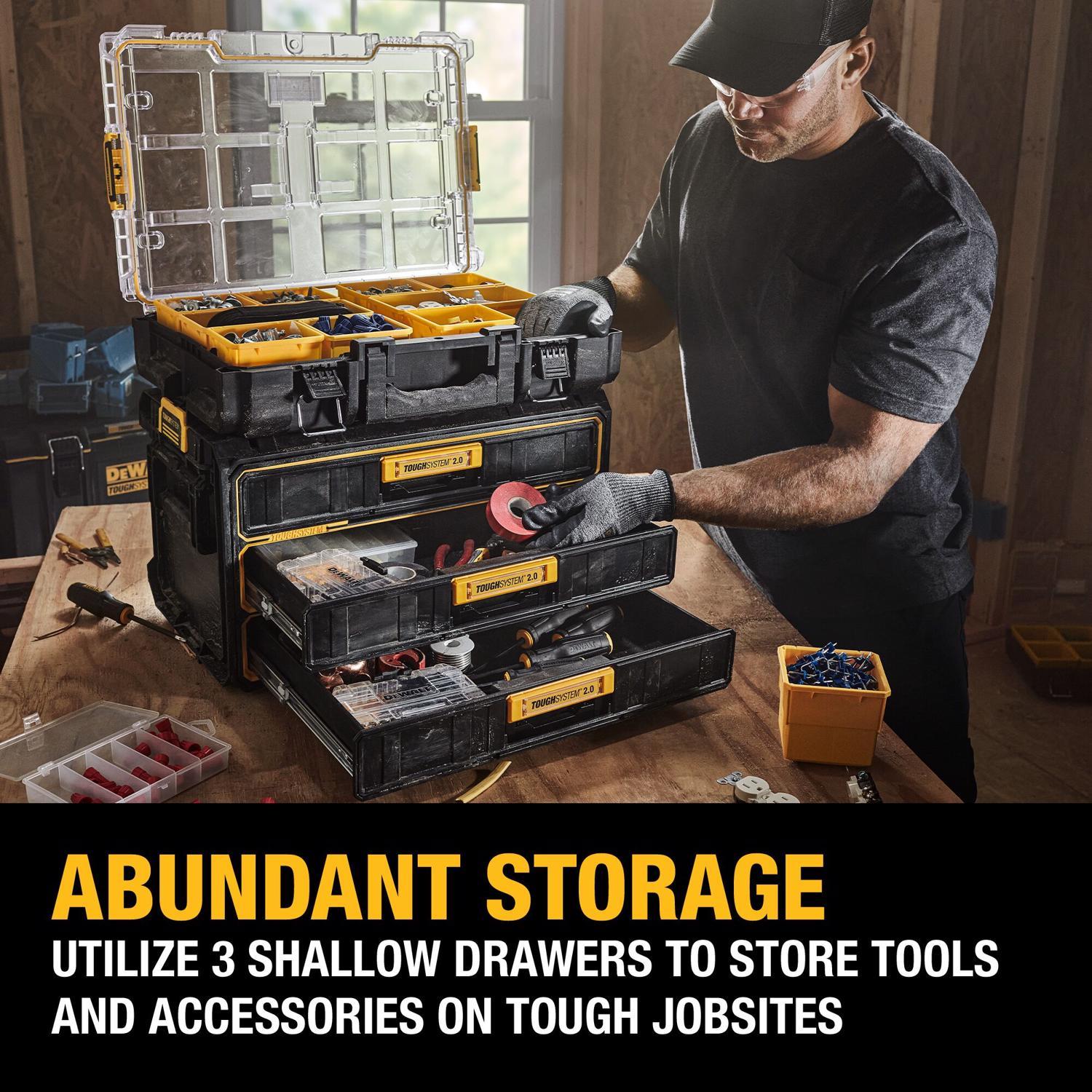 DeWalt ToughSystem 2.0 21.3 in. Tool Box Black/Yellow