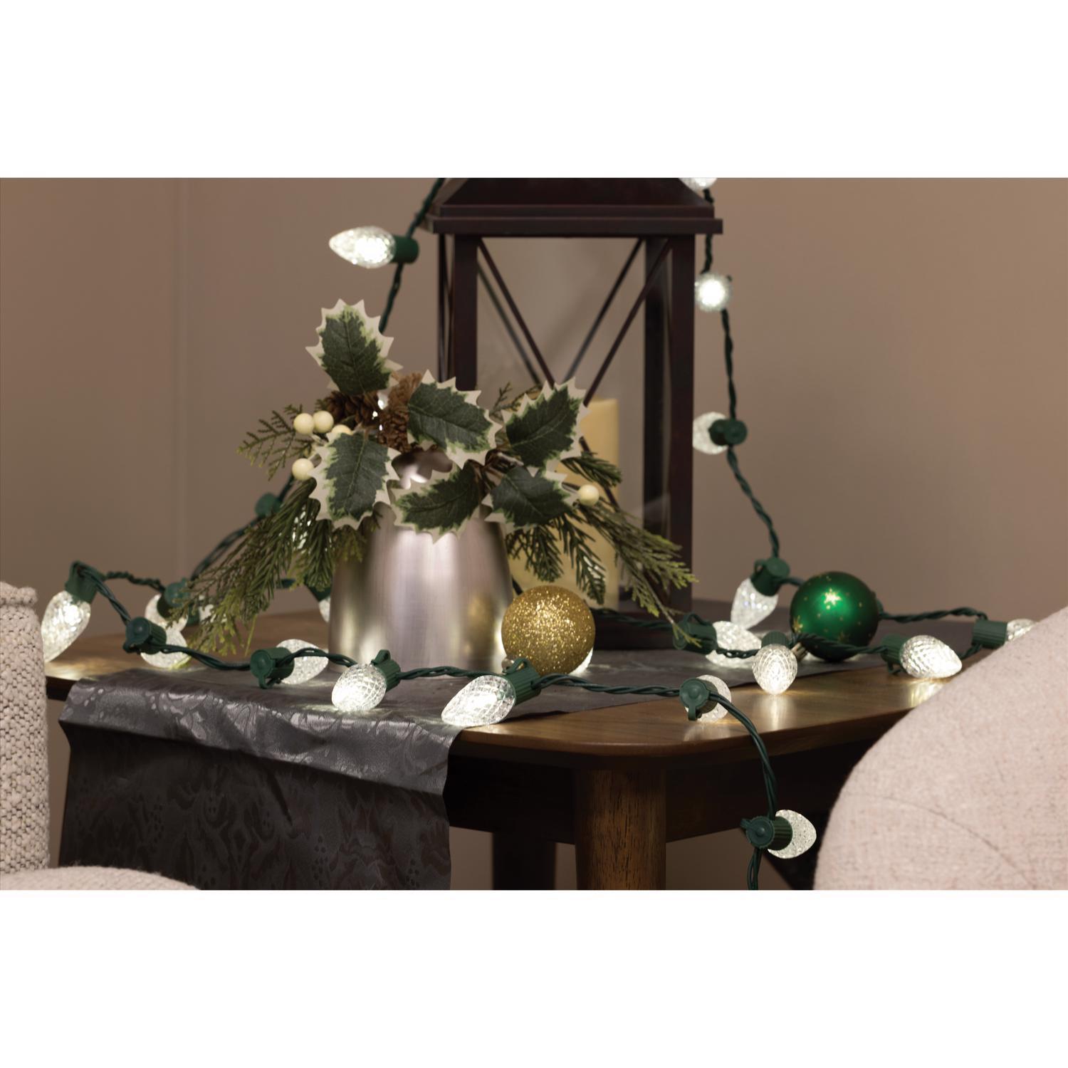 Celebrations Classic LED C9 Pure White 75 ct String Christmas Lights 49 ft.