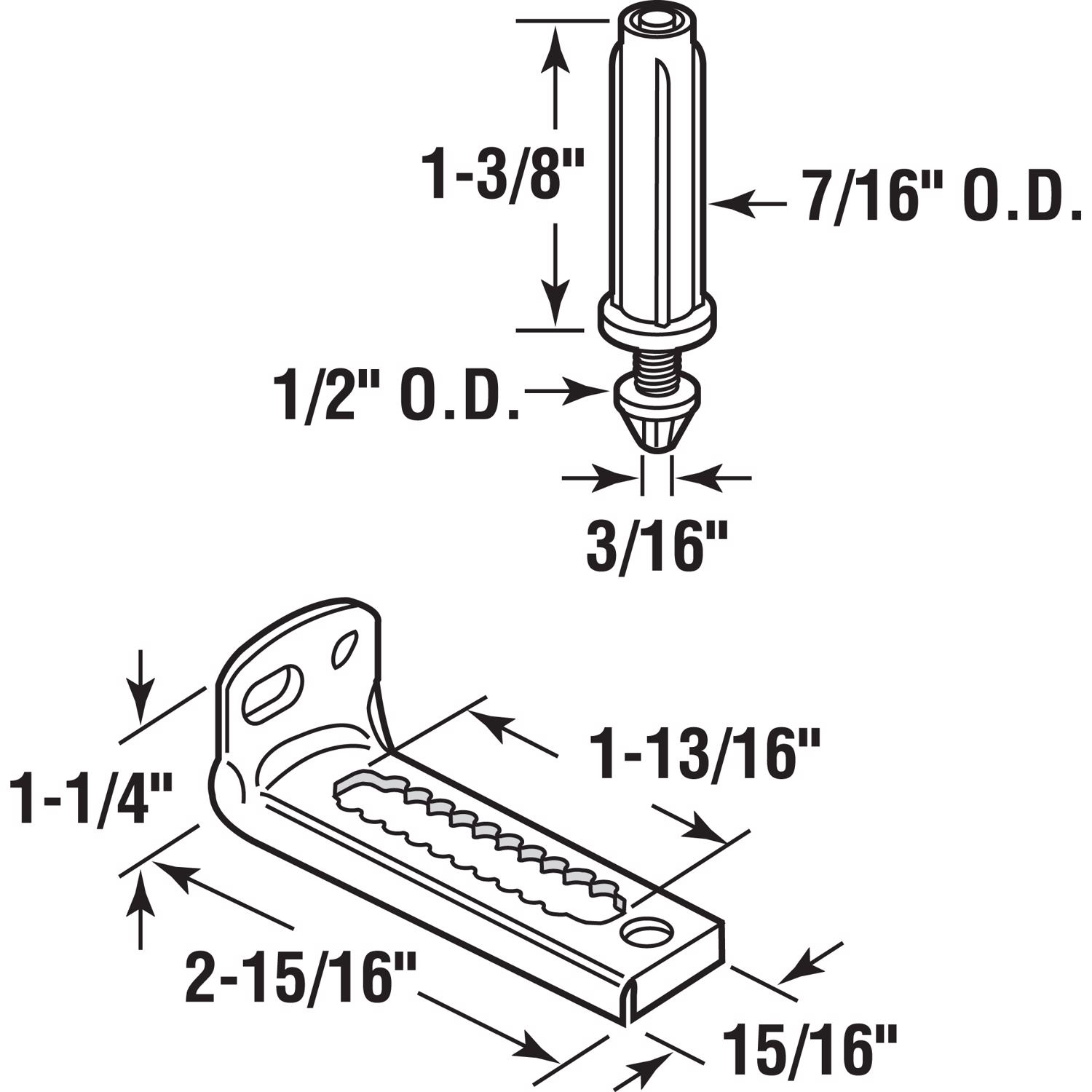 Prime-Line Steel Bracket 1 Pack