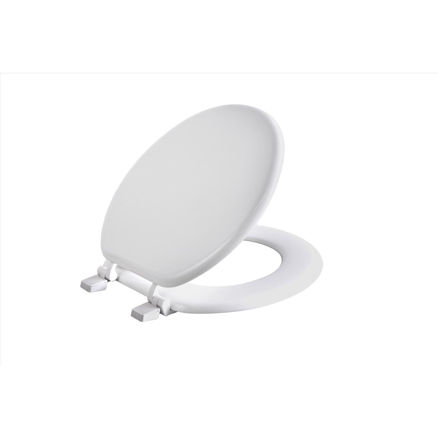 Oakbrook Collection Round White Wood Toilet Seat