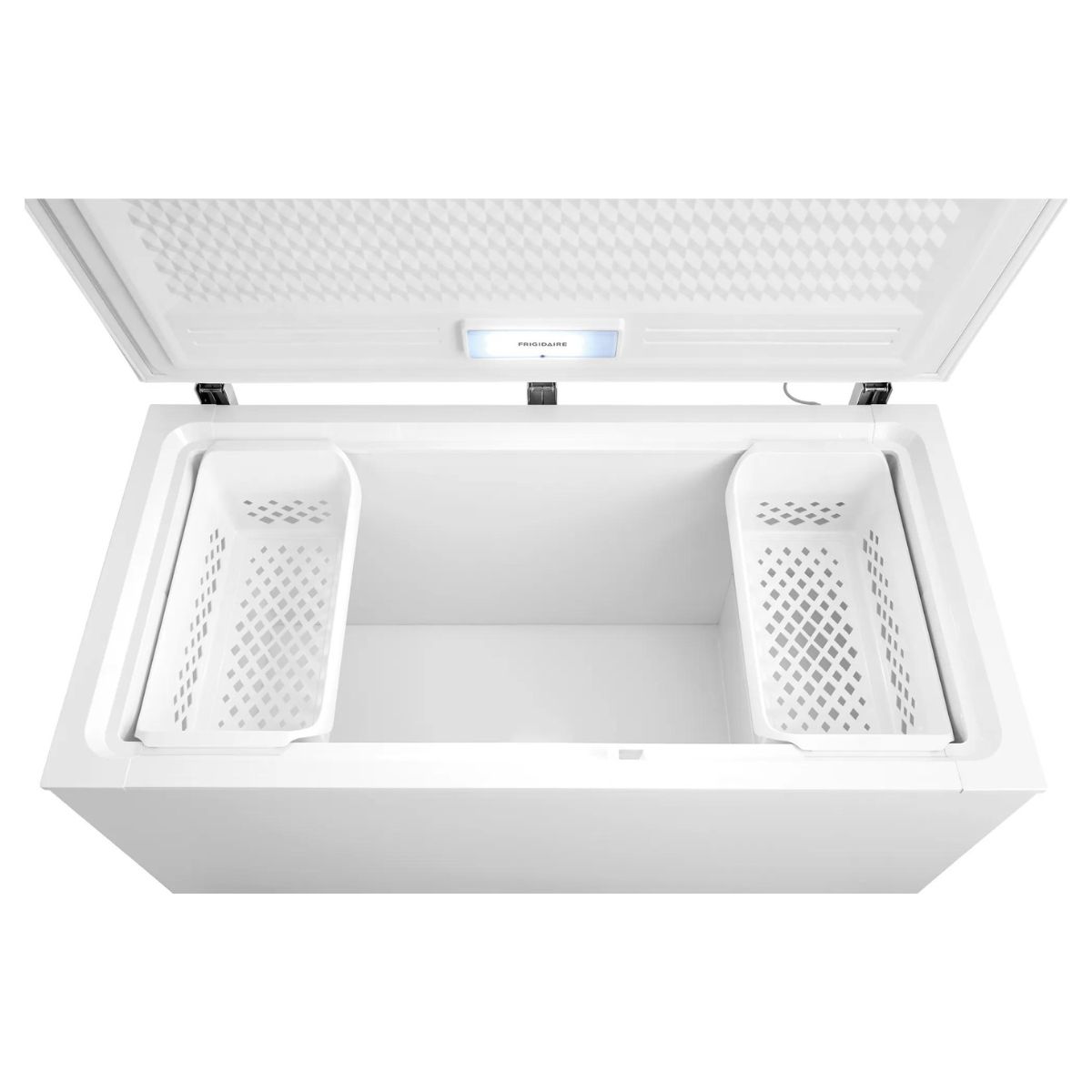 Frigidaire 15 Cu. Ft. Garage Ready Manual Defrost Chest Freezer With White LED Light: White