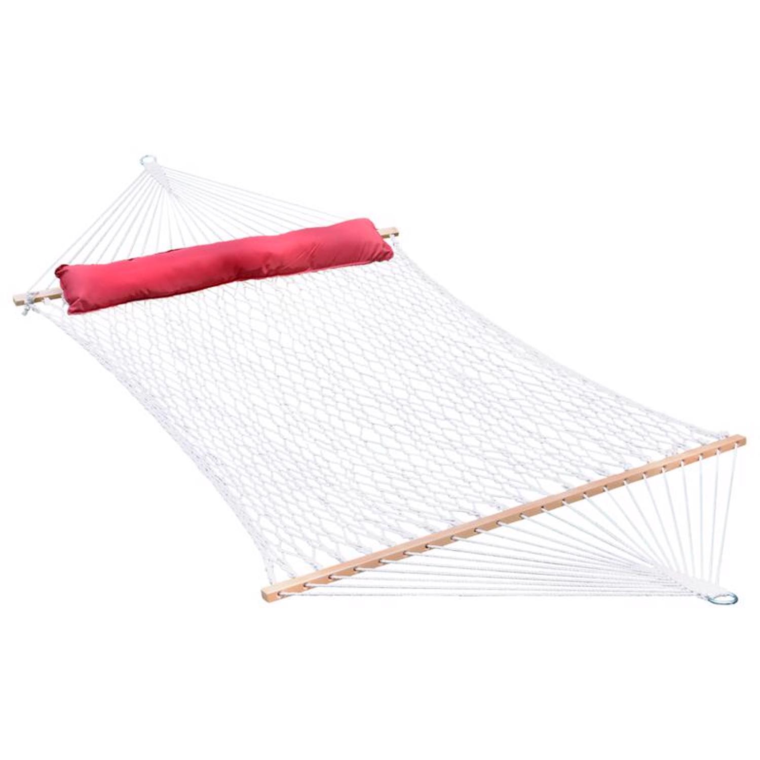 13 ft. Cotton Rope Hammock with Pillow stand
