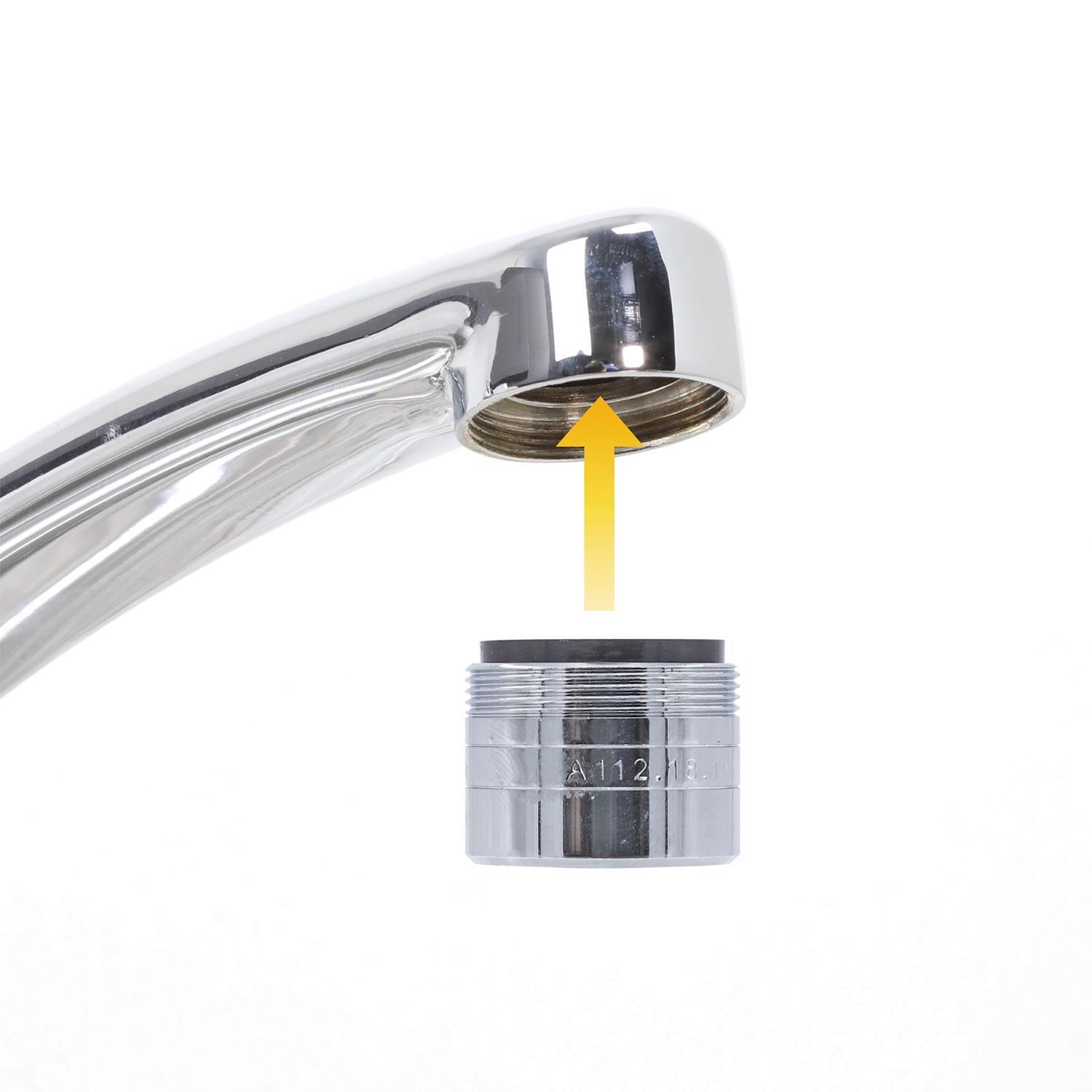 Ace Dual Thread 15/16 in.- 27M x 55/64 in.-27F Chrome Aerator Adapter