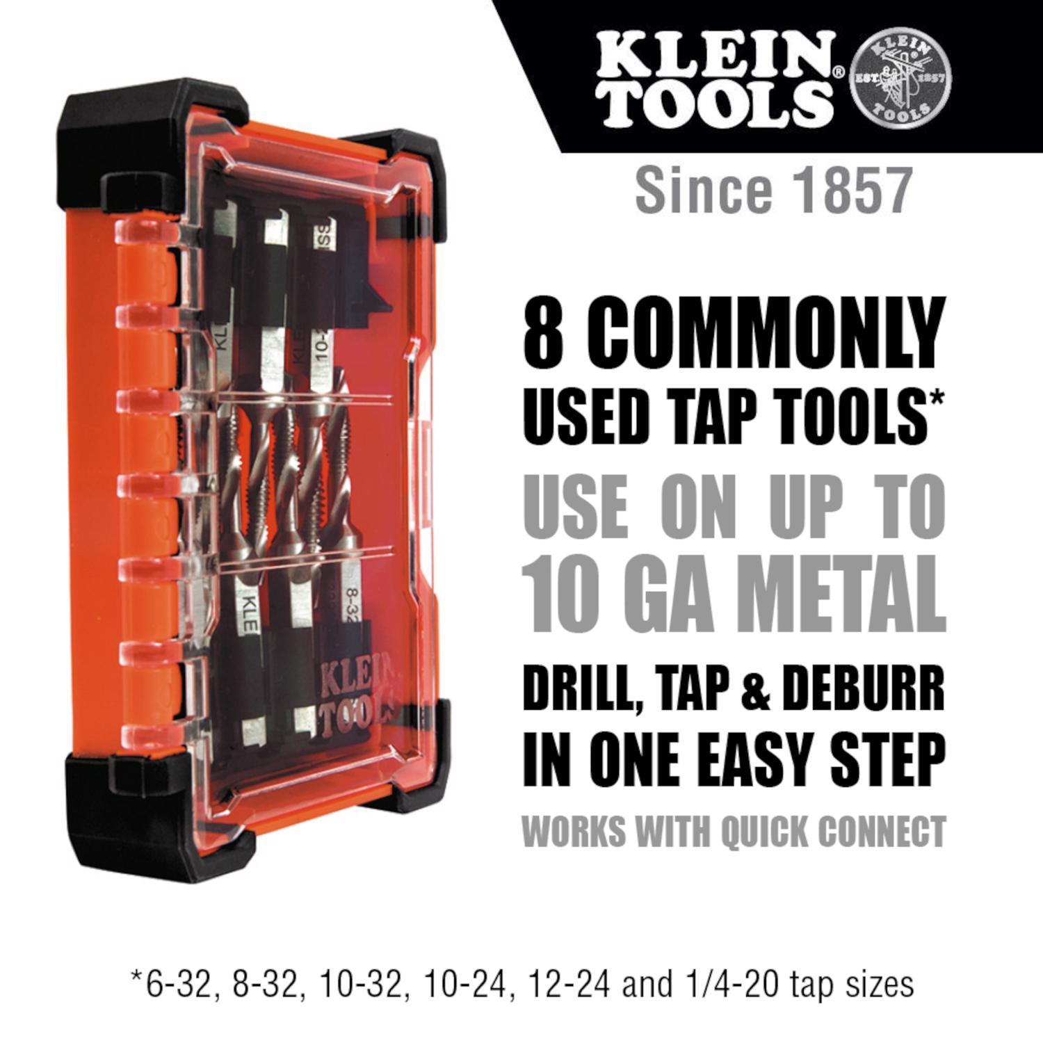 Klein Tools High Speed Steel Drill and Tap Bit Set 8 pc