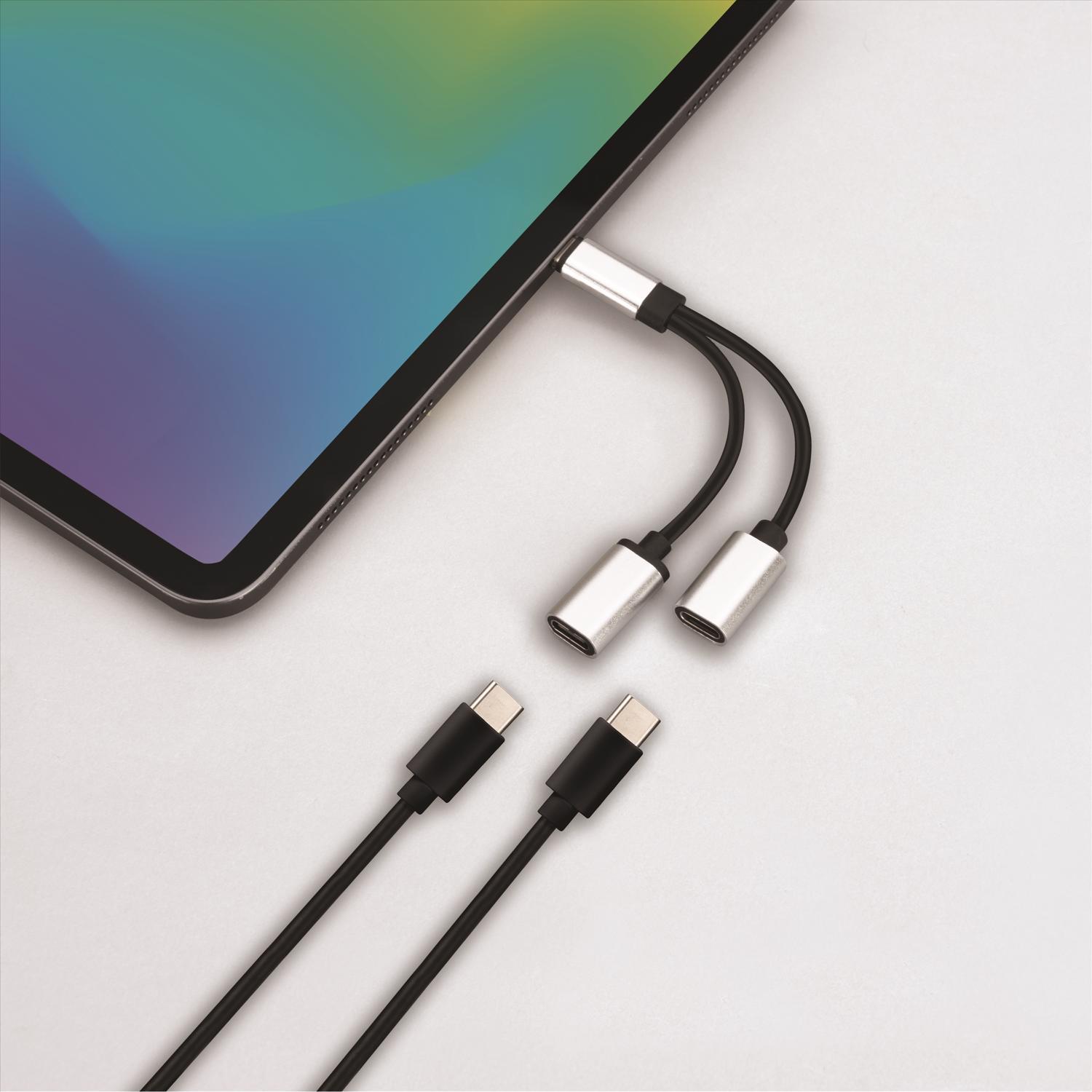 Monster Just Hook It Up USB-C Adapter 6 in. Black