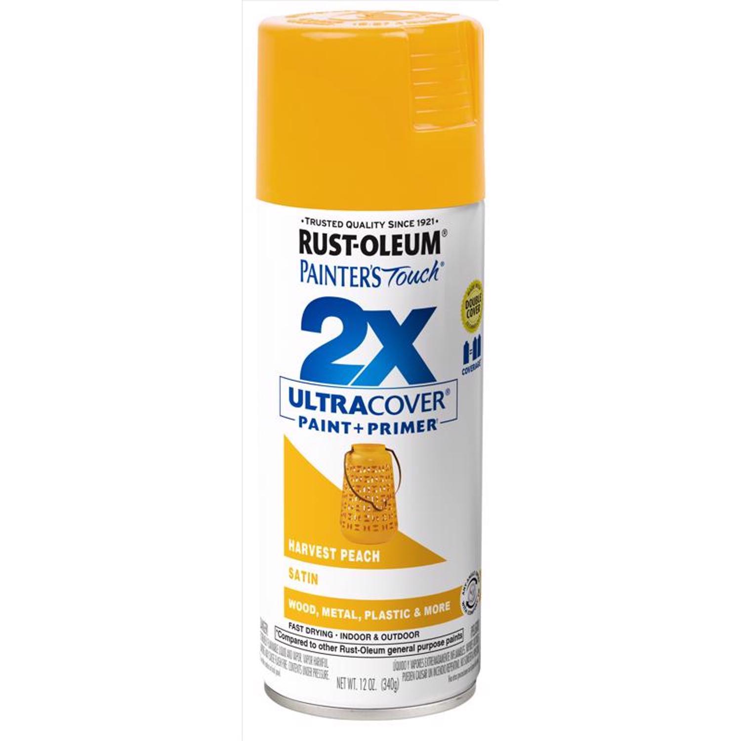 Rust-Oleum Painter's Touch Satin Harvest Peach Paint+Primer Spray Paint 12 oz