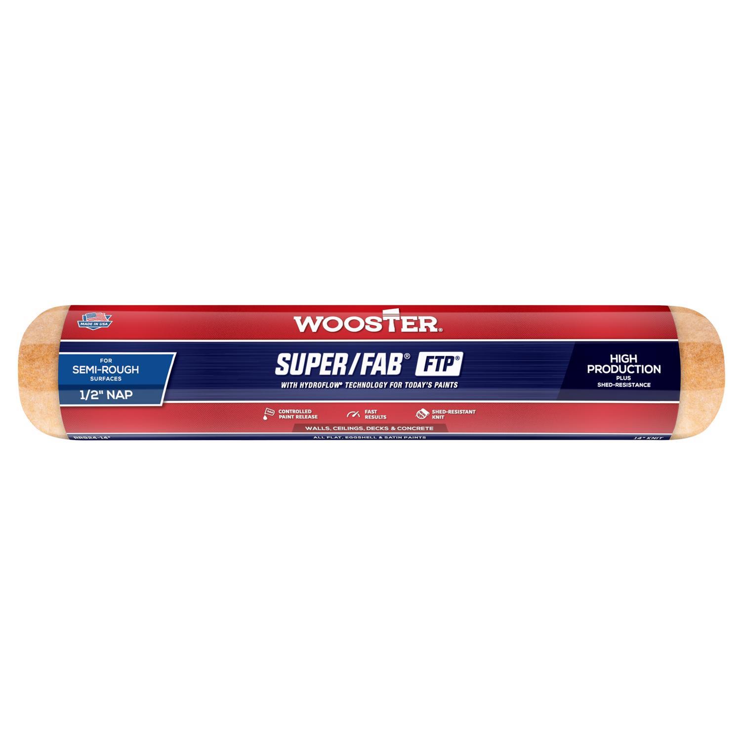 Wooster Super/Fab FTP Knit 14 in. W X 1/2 in. Paint Roller Cover 1 pk