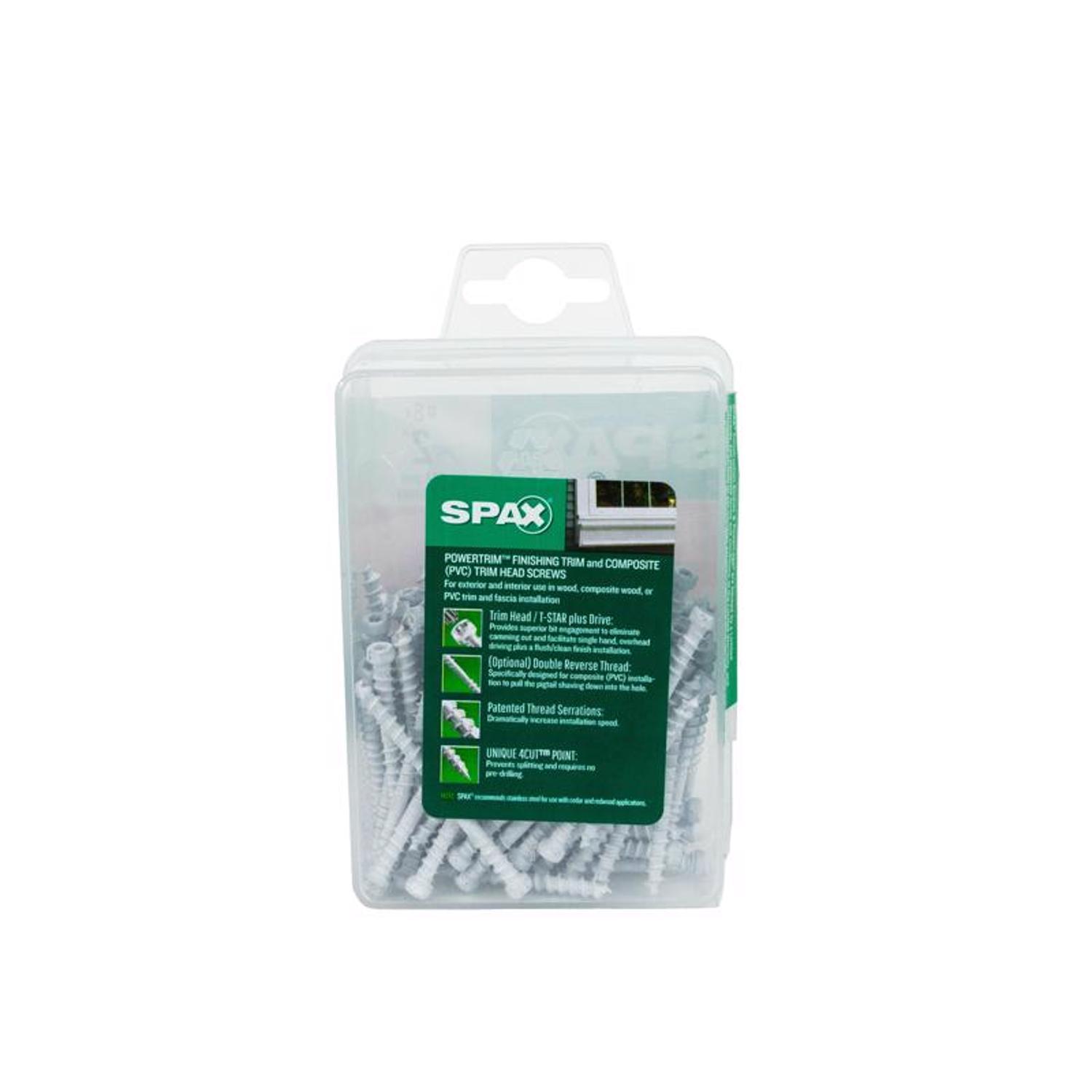 SPAX PowerTrim No. 8 Label X 2 in. L Star Trim Head Serrated Trim Screws