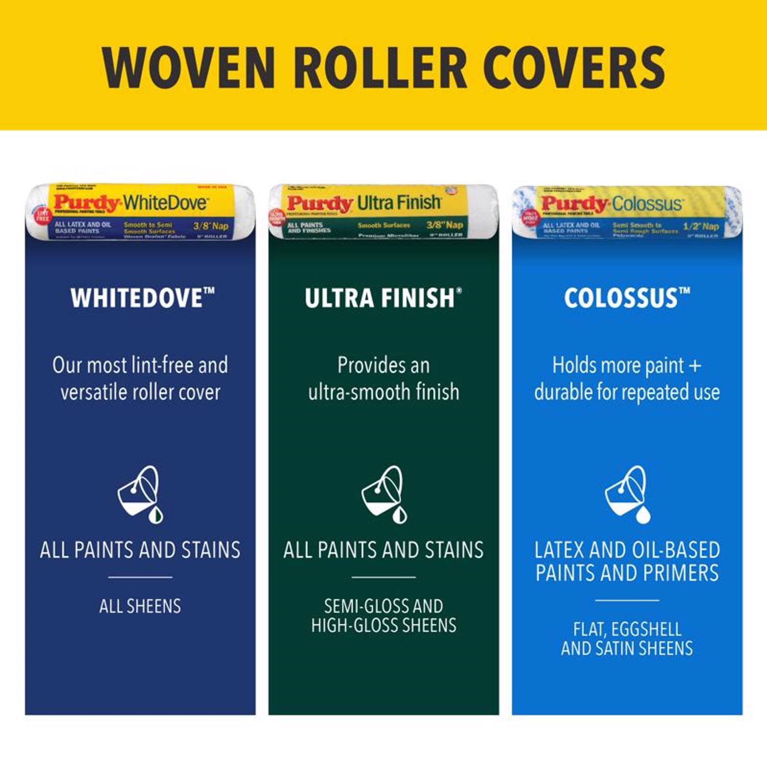 Purdy GoldenEagle Polyester 9 in. W X 1/2 in. Regular Paint Roller Cover 1 pk