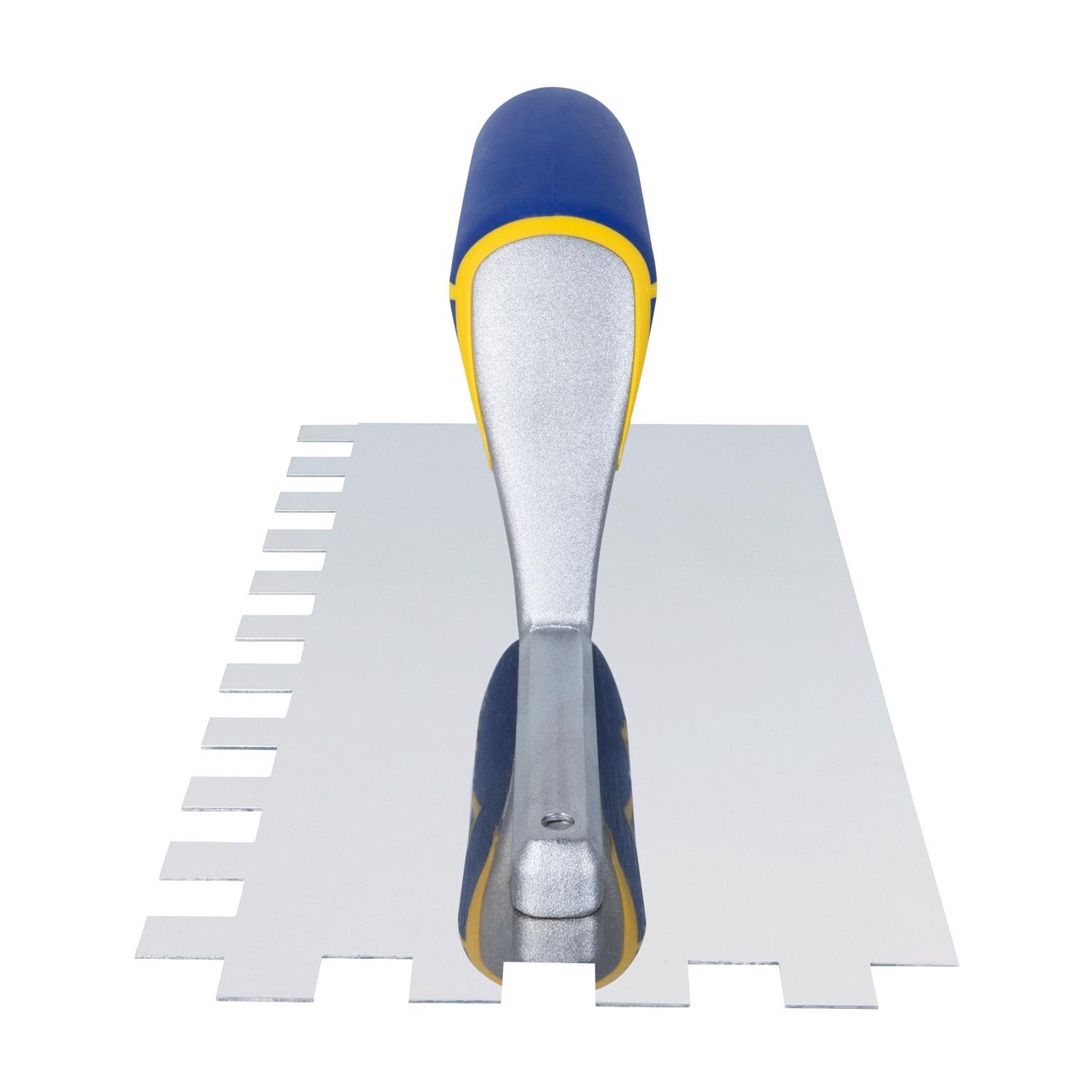 QEP 3.5 in. H X 4.5 in. W X 11 in. L Steel Square Notch Trowel 1 pk