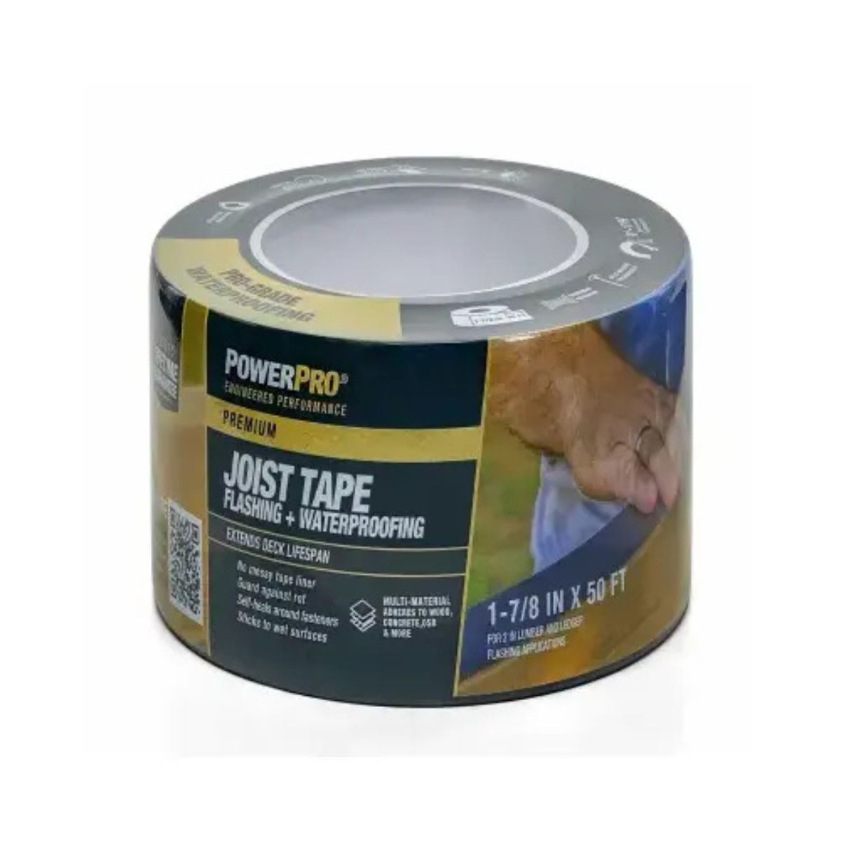 Hillman Fasteners Premium Exterior Deck Joist Flashing Tape, 1.89 in x 50 Ft. Roll