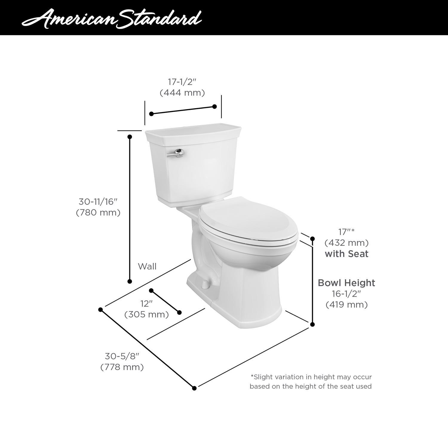 American Standard Astute Vormax ADA Compliant 1.28 gal White Elongated Complete Toilet