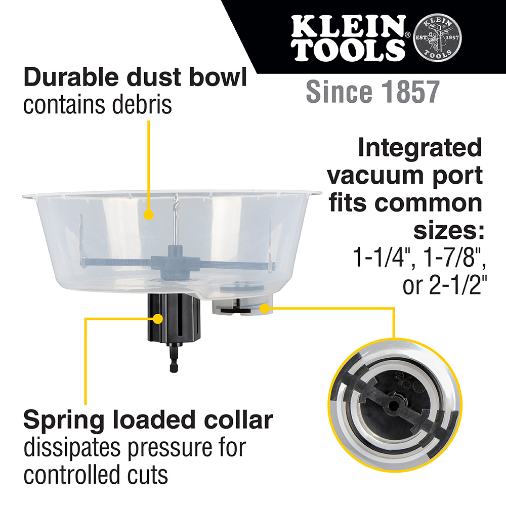 Klein Adjustable Hole Saw with Auto-Set Arms