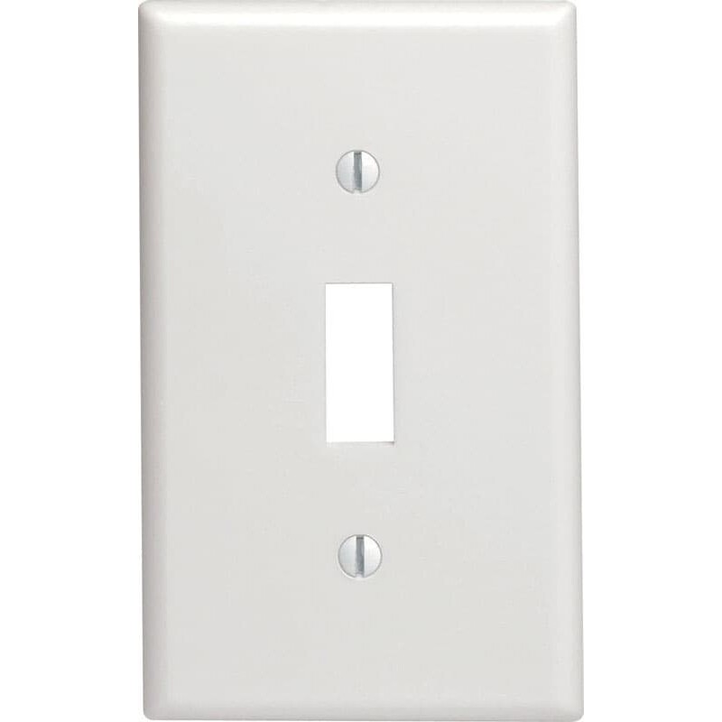 Leviton White 1 gang Nylon Toggle Wall Plate 1 pk