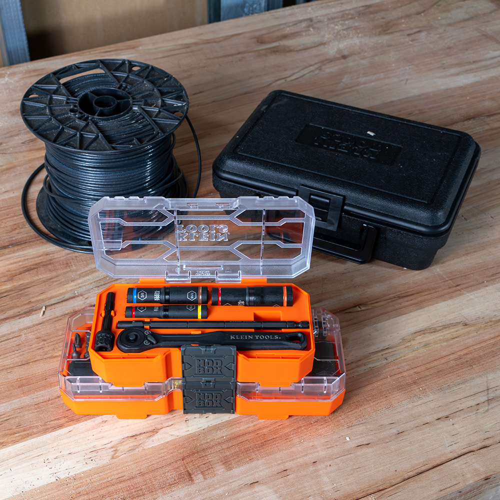 Klein KNECT Essential Deep-Well Heavy-Duty Flip Socket Set, SAE 7-Piece