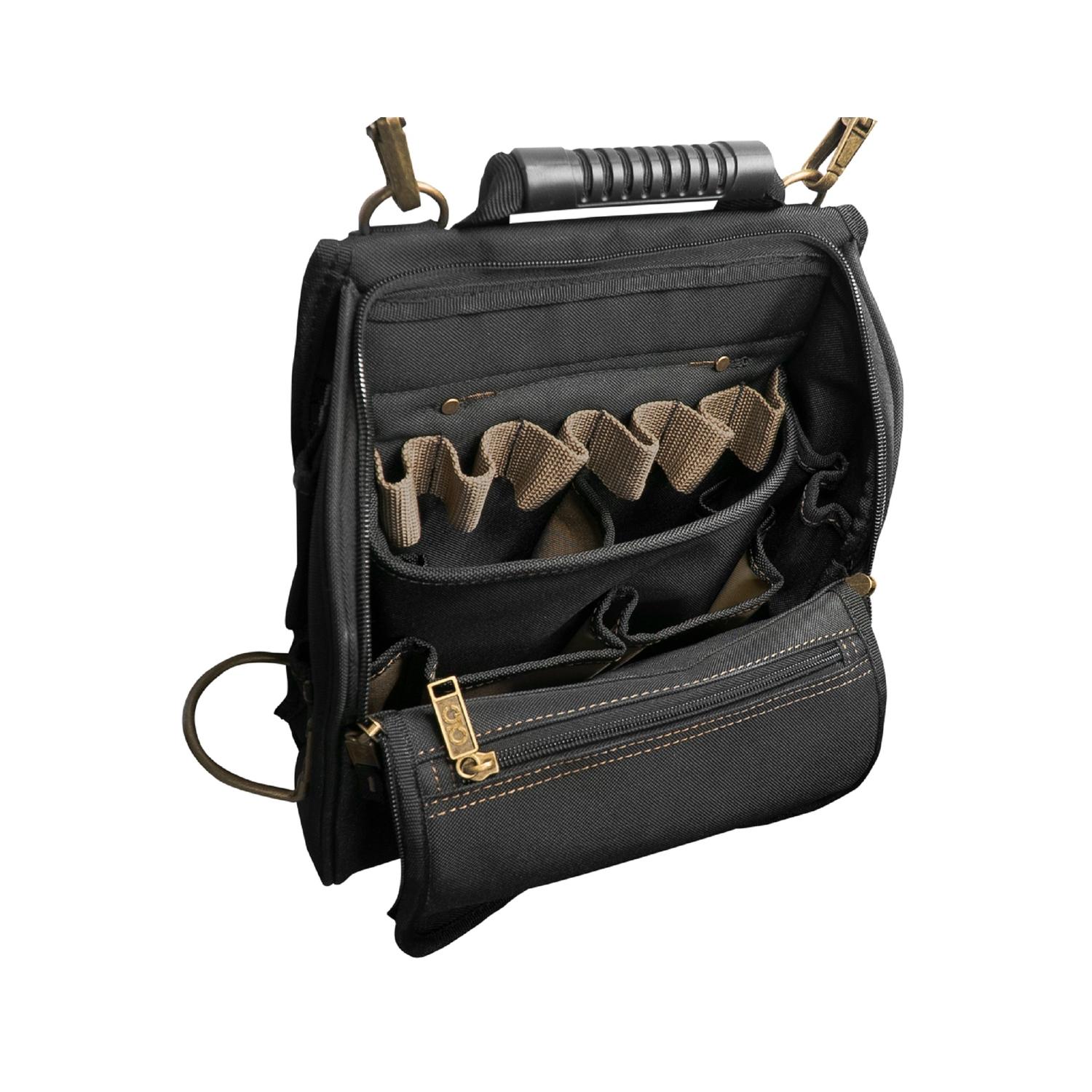 CLC 4 in. W X 15.25 in. H Polyester Electrician's Pouch 21 pocket Black/Tan 1 pc