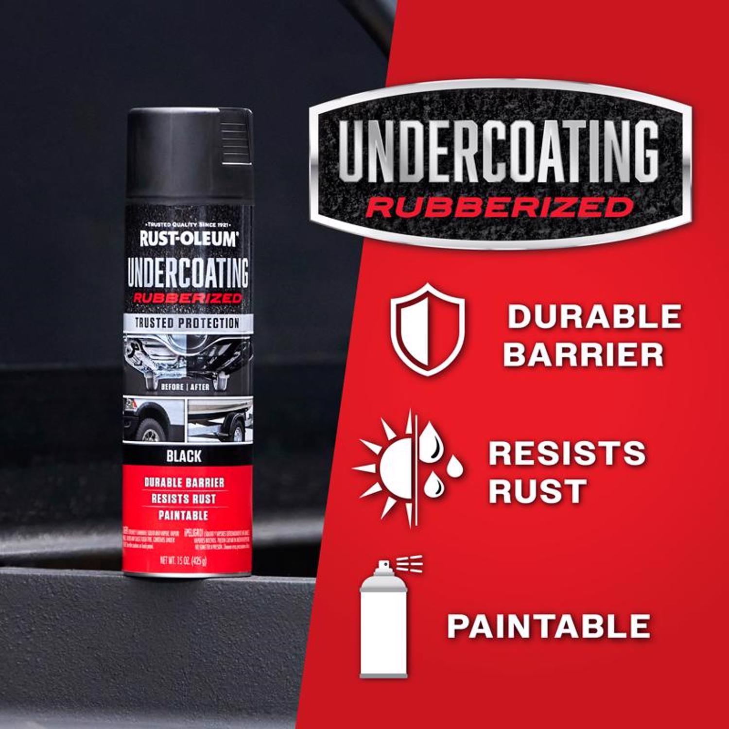 Rust-Oleum Automotive Flat/Matte Black Professional Grade Undercoating 15 oz