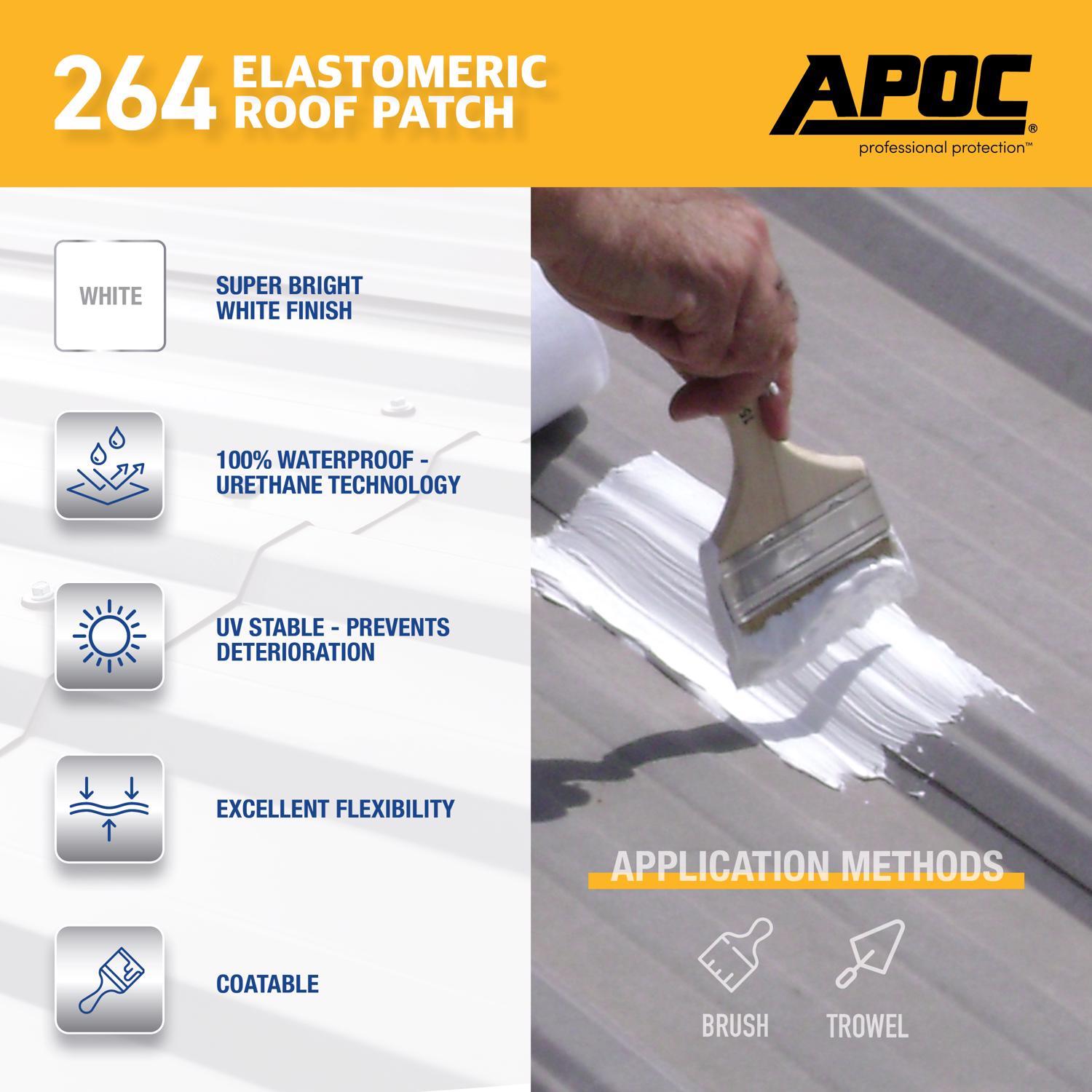 APOC Gloss White Elastomeric Roof Sealant 1 gal