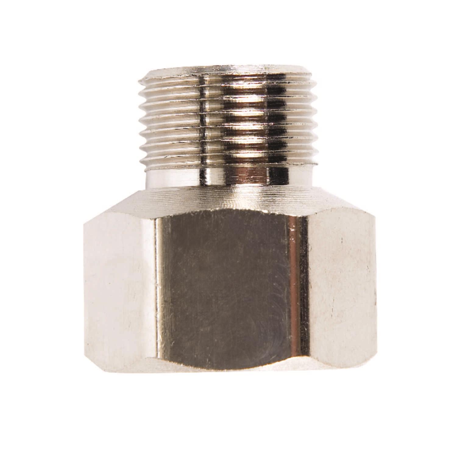 Anderson Metals 3/8 in. Female Compression 1/4 in. D Male Compression Chrome Compression Adapter