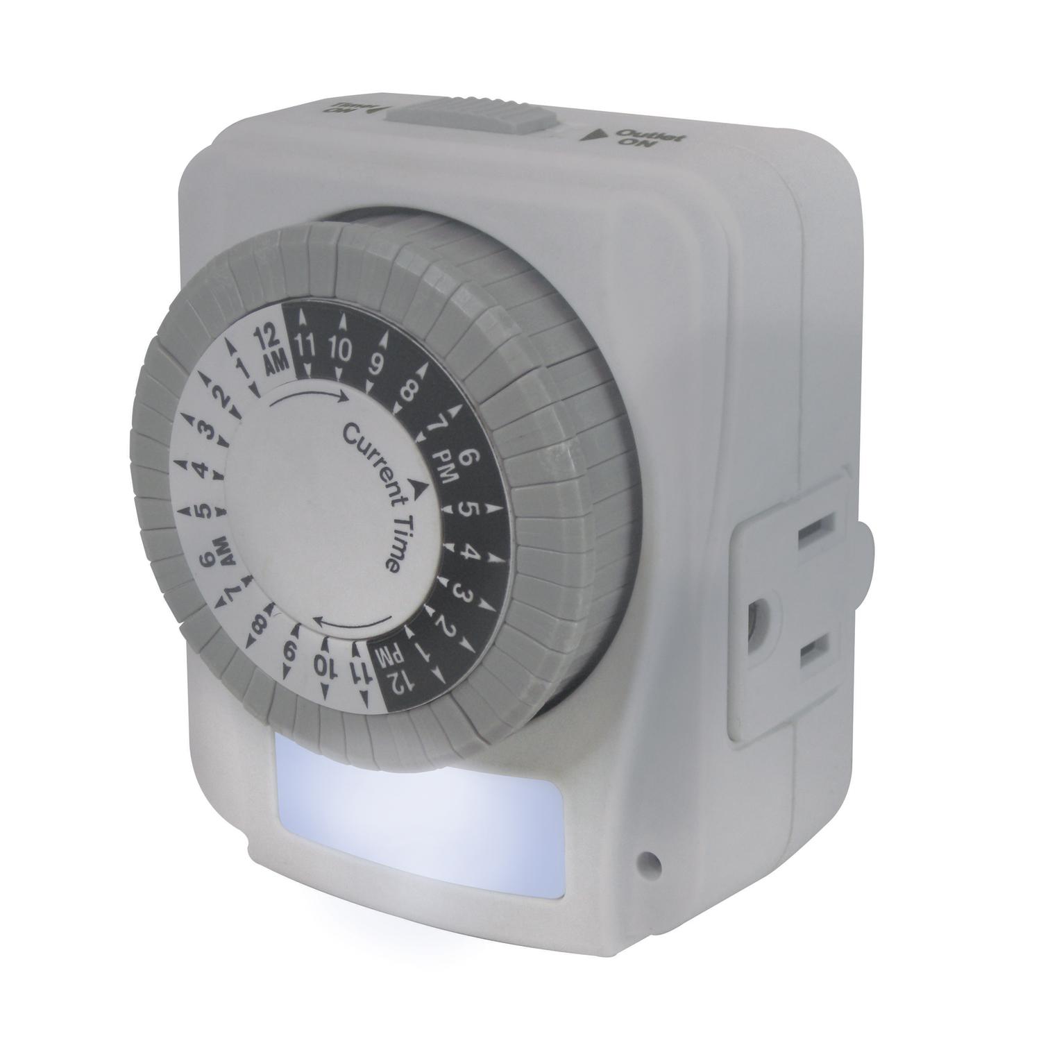 Prime Indoor Mechanical Timer 125 V White