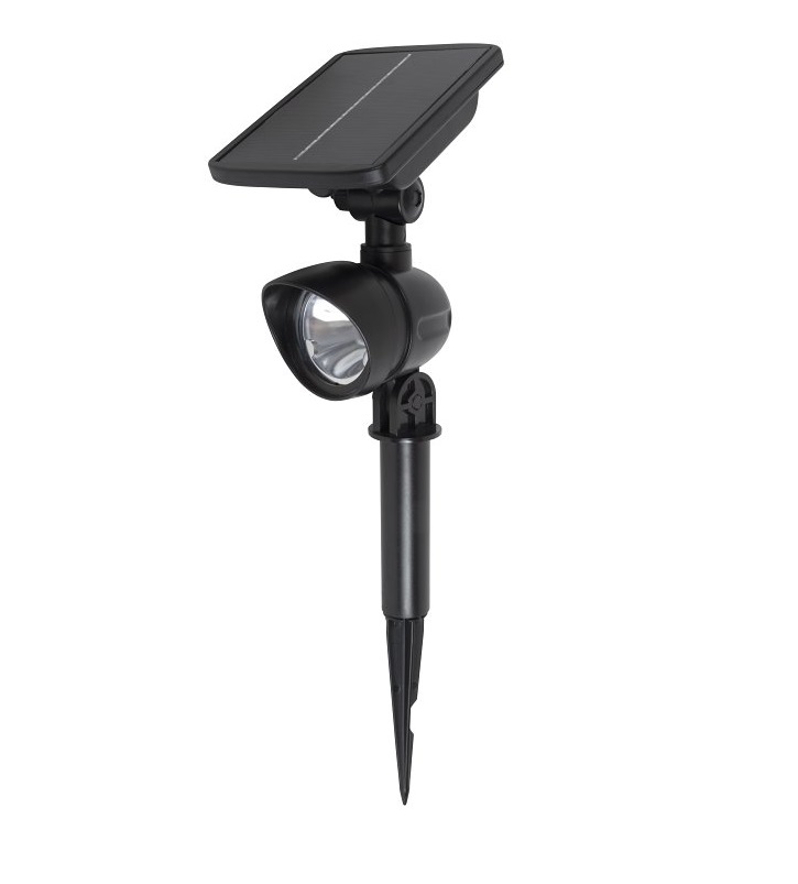 Boston Harbor Solar Spotlight Li-Ion Battery 7-Lamp 100 Lumens Plastic Fixture Black (Case of 6)