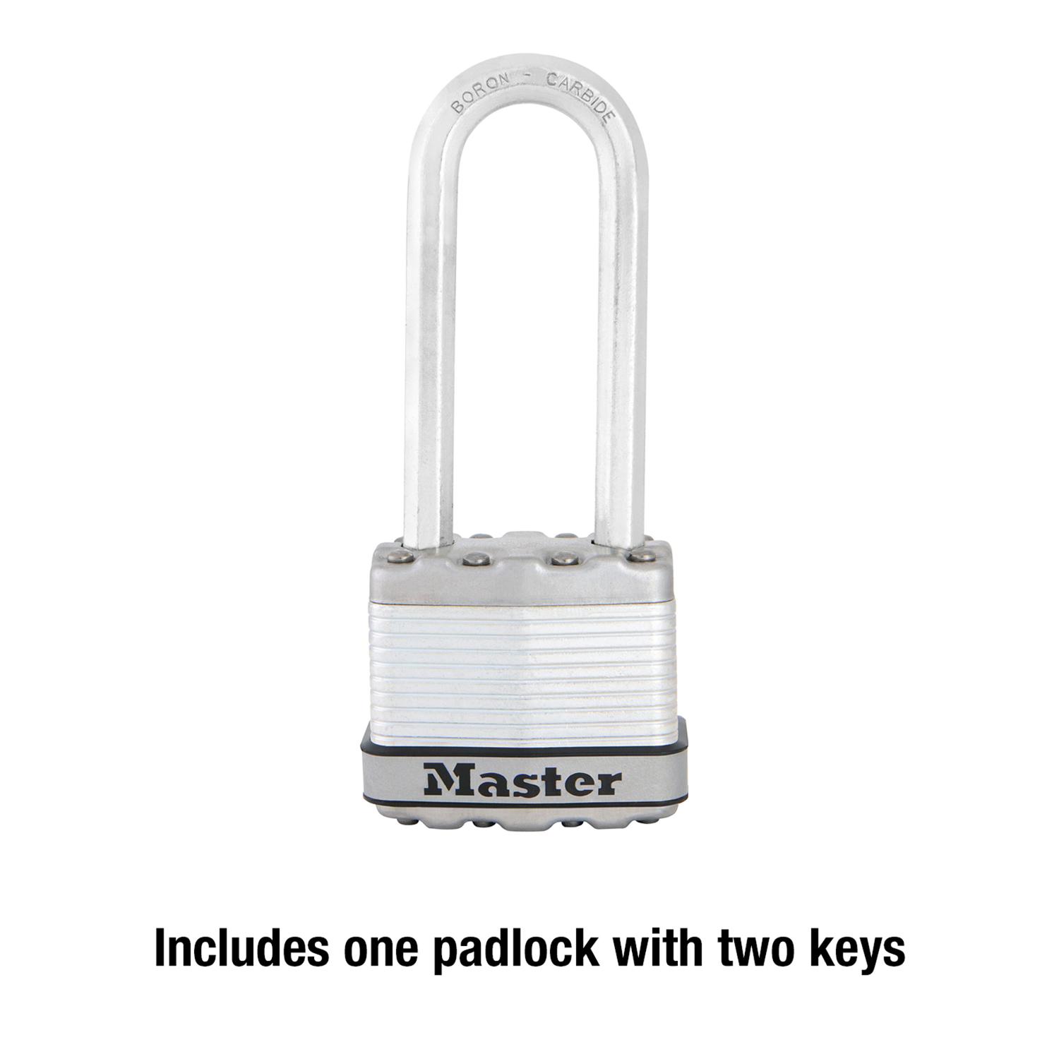 Master Lock 1-9/16 in. H X 11/16 in. W X 1-3/4 in. L Steel Dual Ball Bearing Locking Weather-Resista