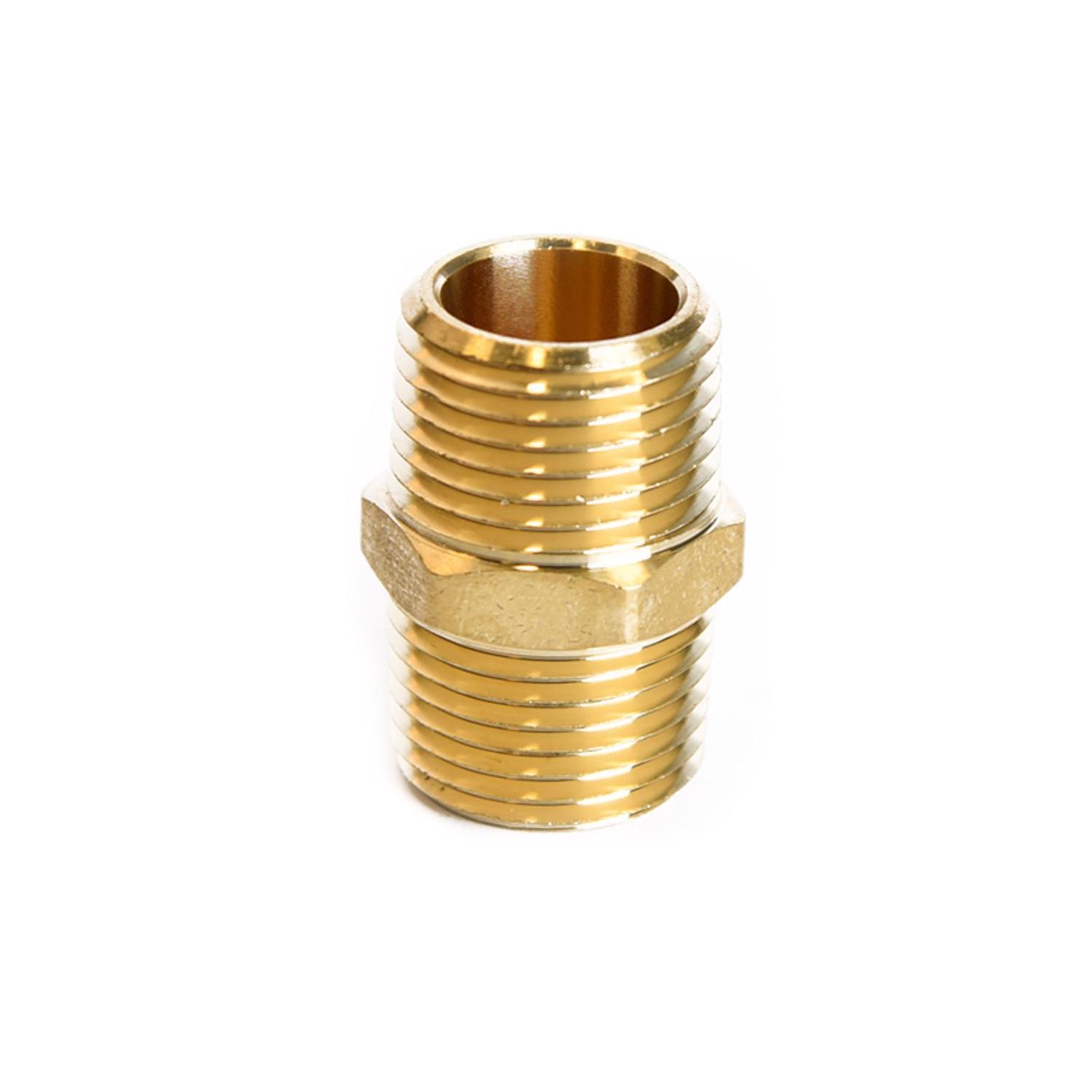 ATC 1/2 in. MPT 1/2 in. D MPT Brass Hex Nipple