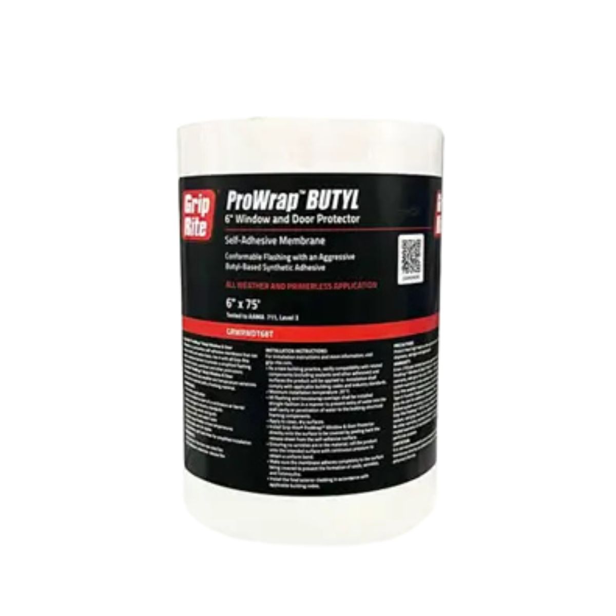Grip-Rite ProWrap BUTYL Flashing Tape W/D 6" x 75'