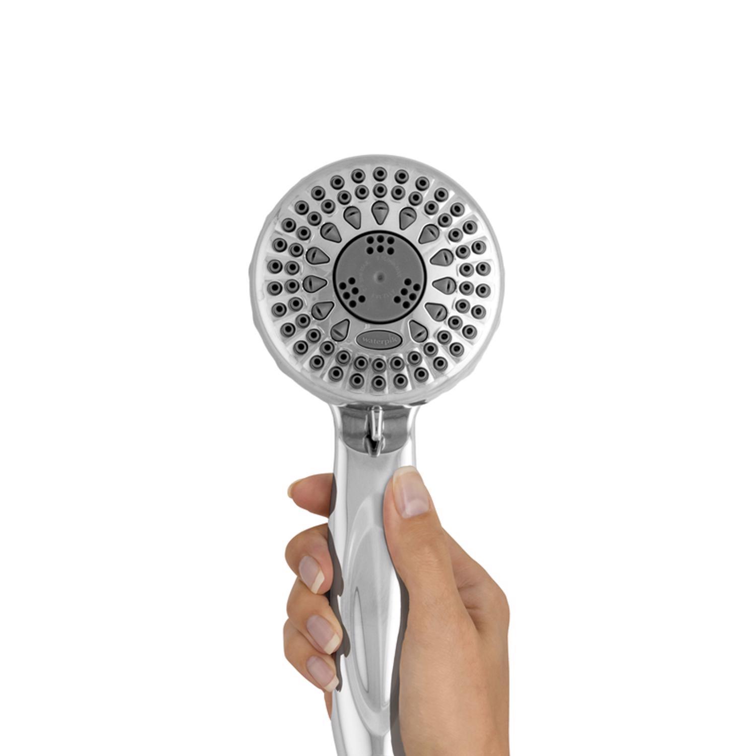 Waterpik PowerSpray Plus Chrome 5 settings Handheld Showerhead 1.8 gpm