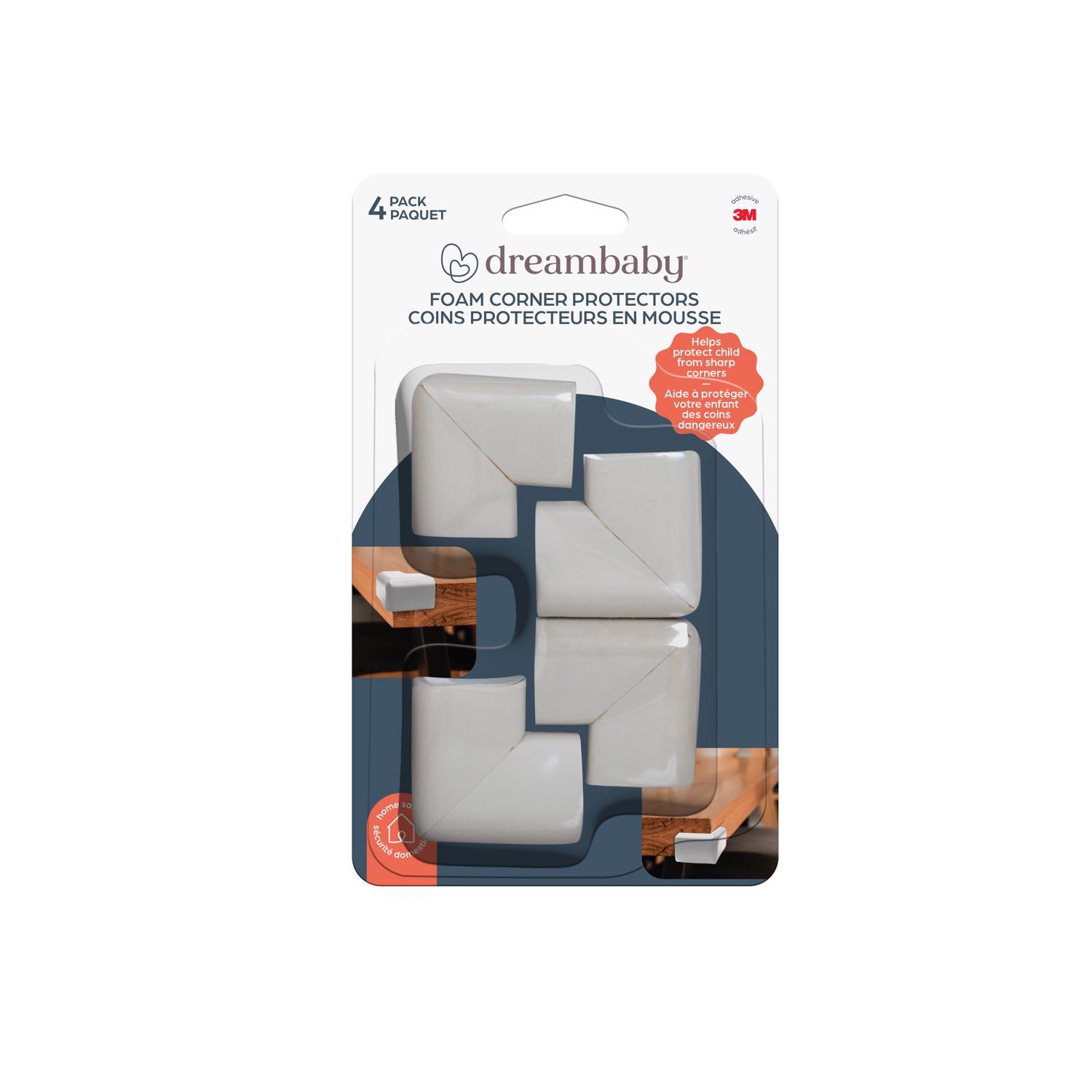 Dreambaby Gray Adhesive Foam Corner Cushions 4 pk