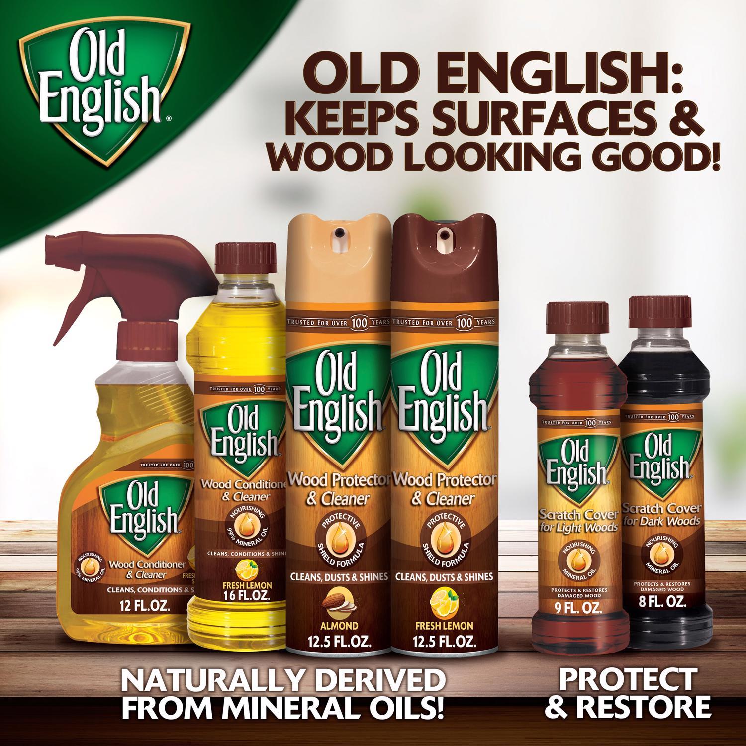 Old English No Scent Scratch Cover Polish Dark Wood 8 oz Liquid