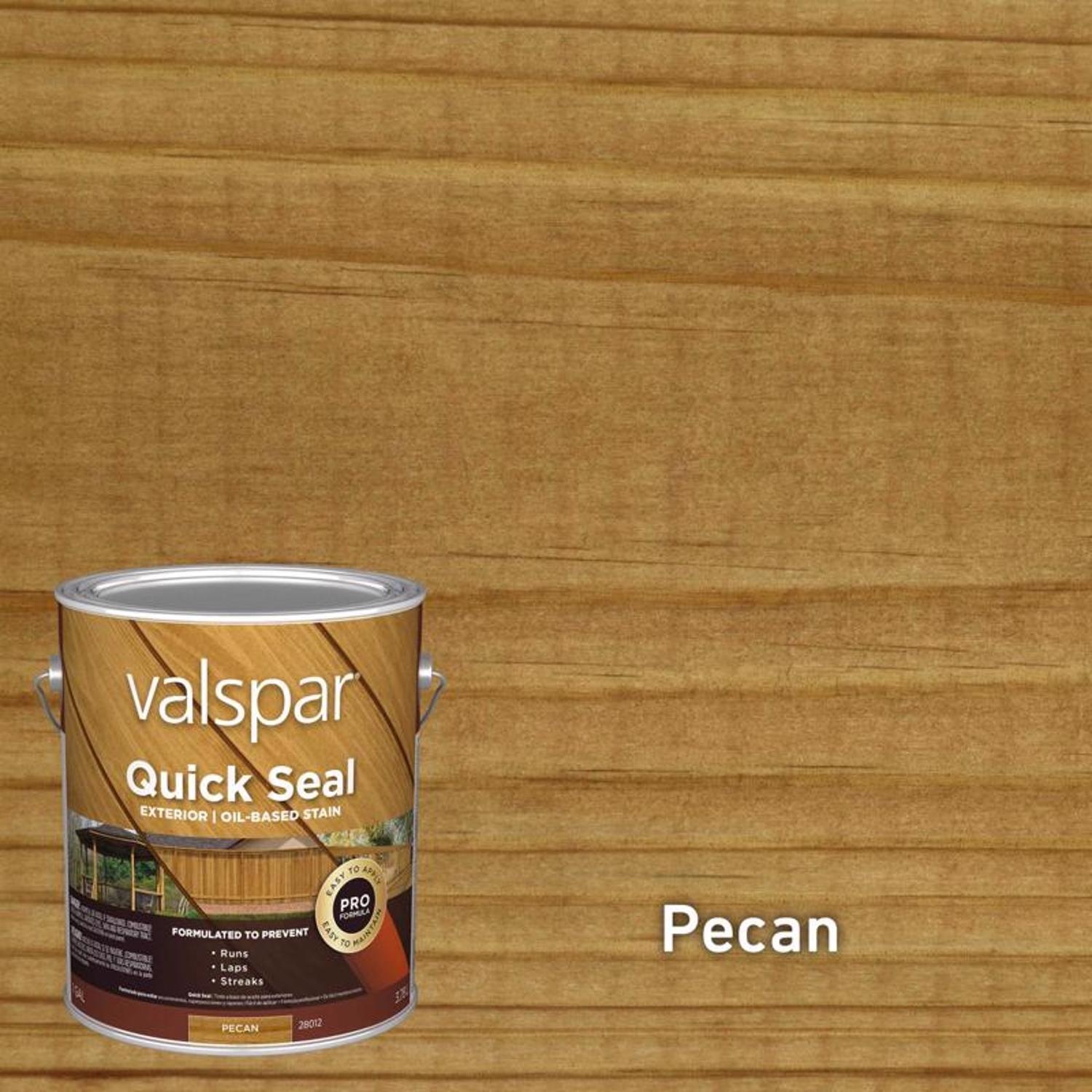 Valspar Quick Seal Semi-Transparent Pecan Oil-Based Exterior Stain 1 Gallon