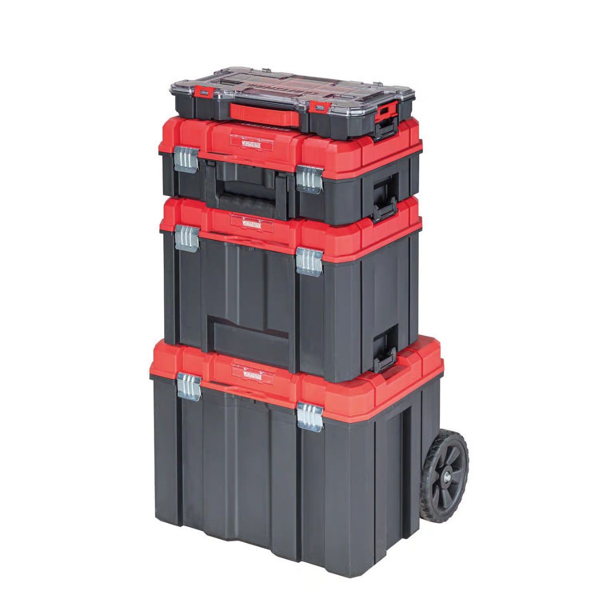 CRAFTSMAN VersaStack 9.84 in. W x 2.73 in. H Small Parts Bin Plastic 20 compartments Black/Red