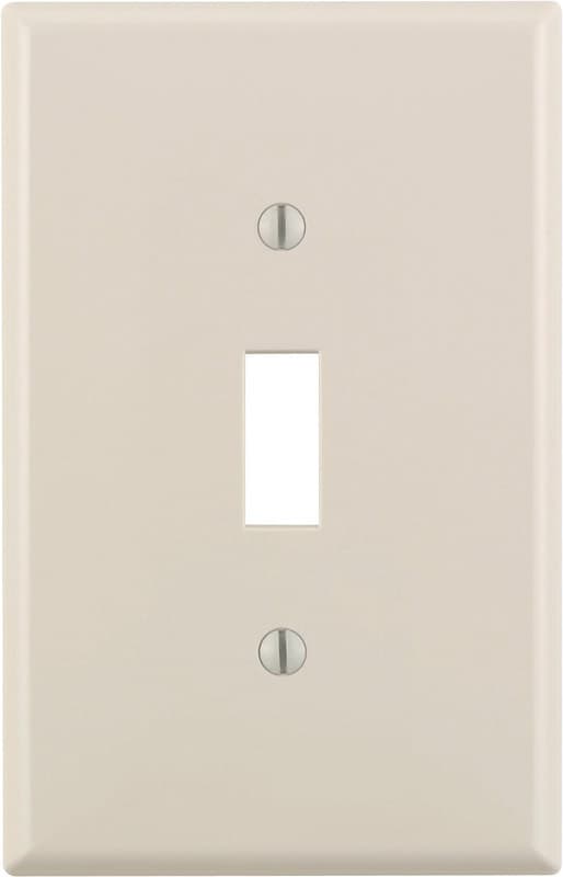 Leviton Almond 1 gang Nylon Toggle Wall Plate 1 pk