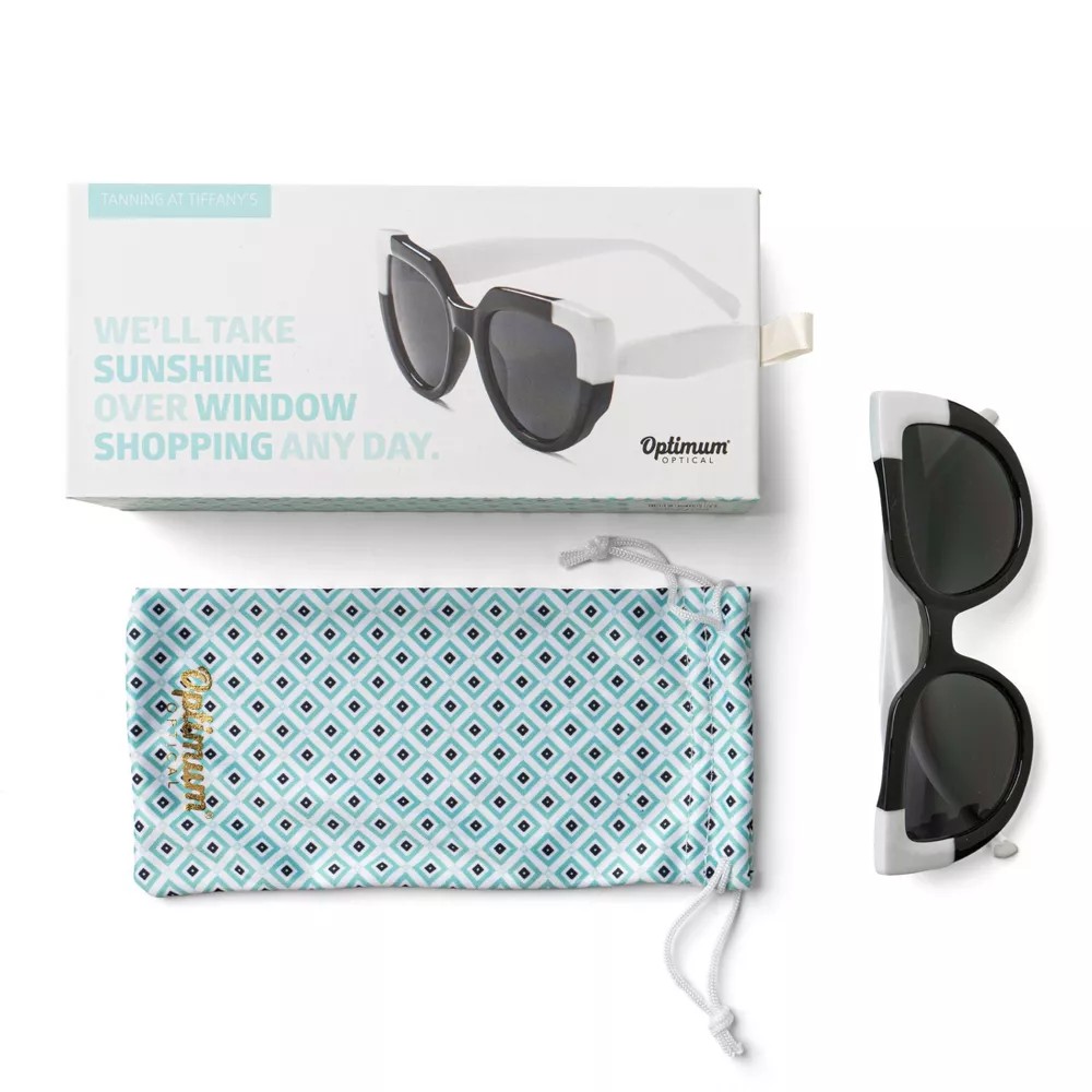 Optimum Optical Women's Cat Eye Frame Sunglasses, Tanning at Tiffany's