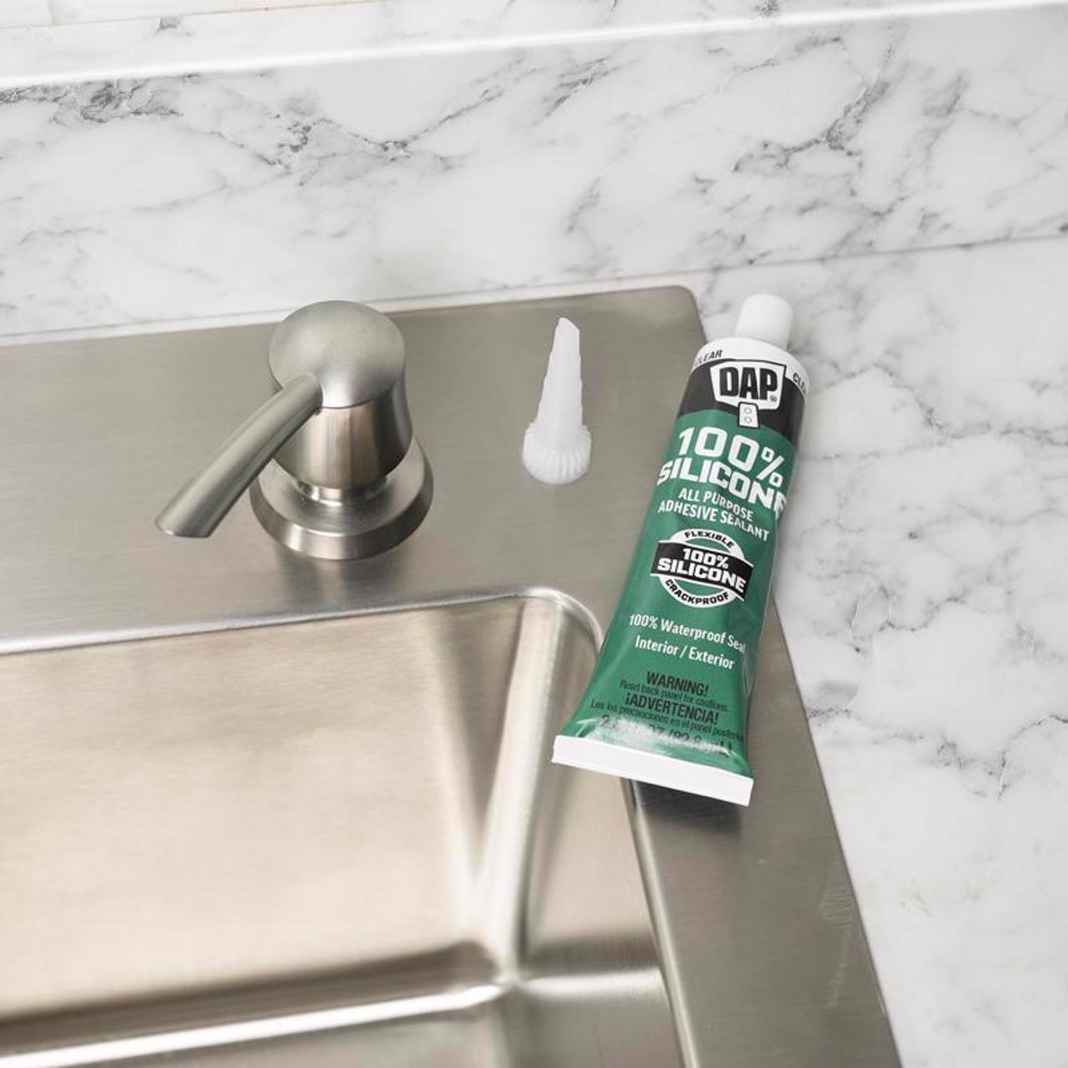 DAP Clear Silicone All Purpose Sealant and Adhesive 2.8 oz