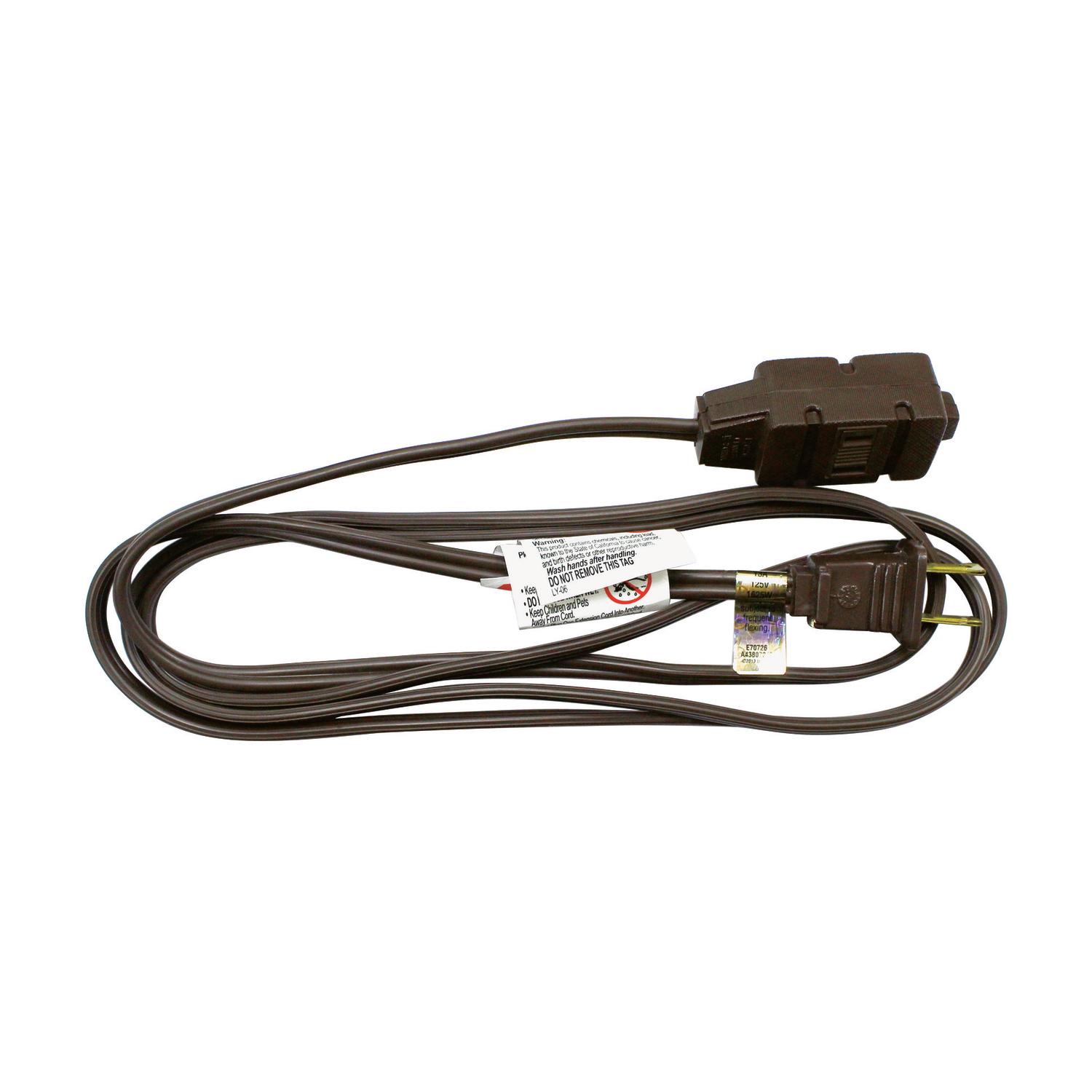Ace Indoor 6 ft. L Brown Extension Cord 16/2 SPT-2