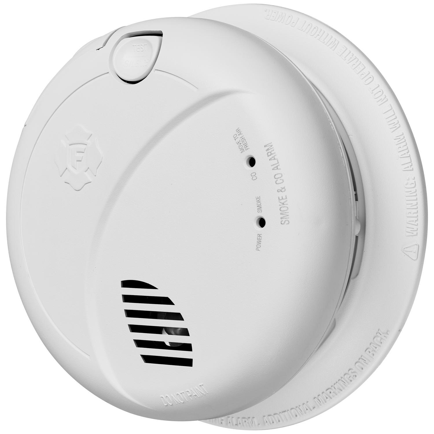 BRK Voice and Location Alert Hard-Wired w/Battery Back-Up Photoelectric Smoke and Carbon Monoxide De