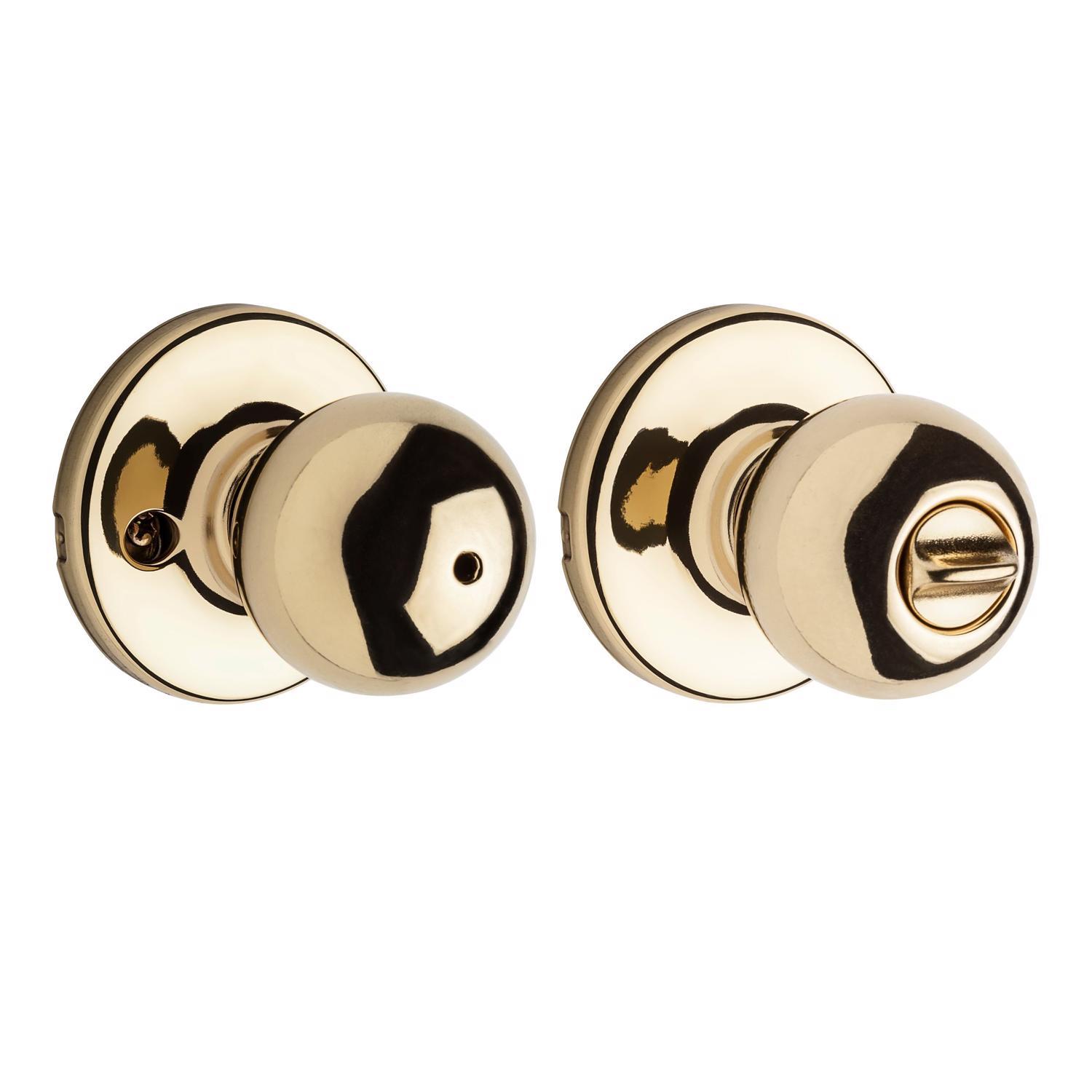 Kwikset Polo Polished Brass Privacy Knob Right or Left Handed