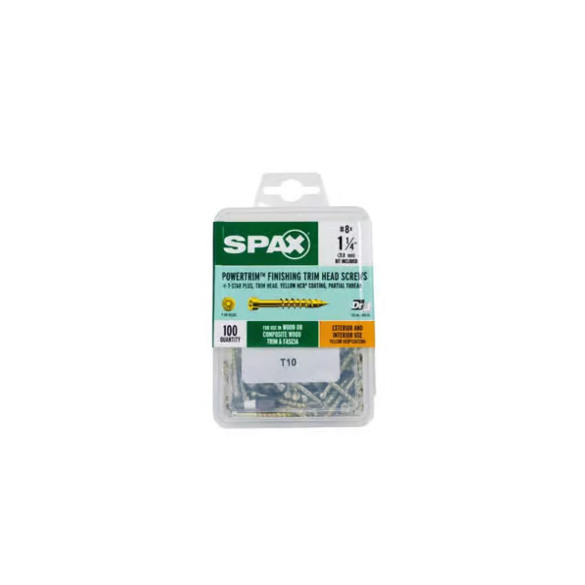 SPAX PowerTrim No. 8 in. x 1-1/4 in. L Star Round Head Serrated Trim Screws