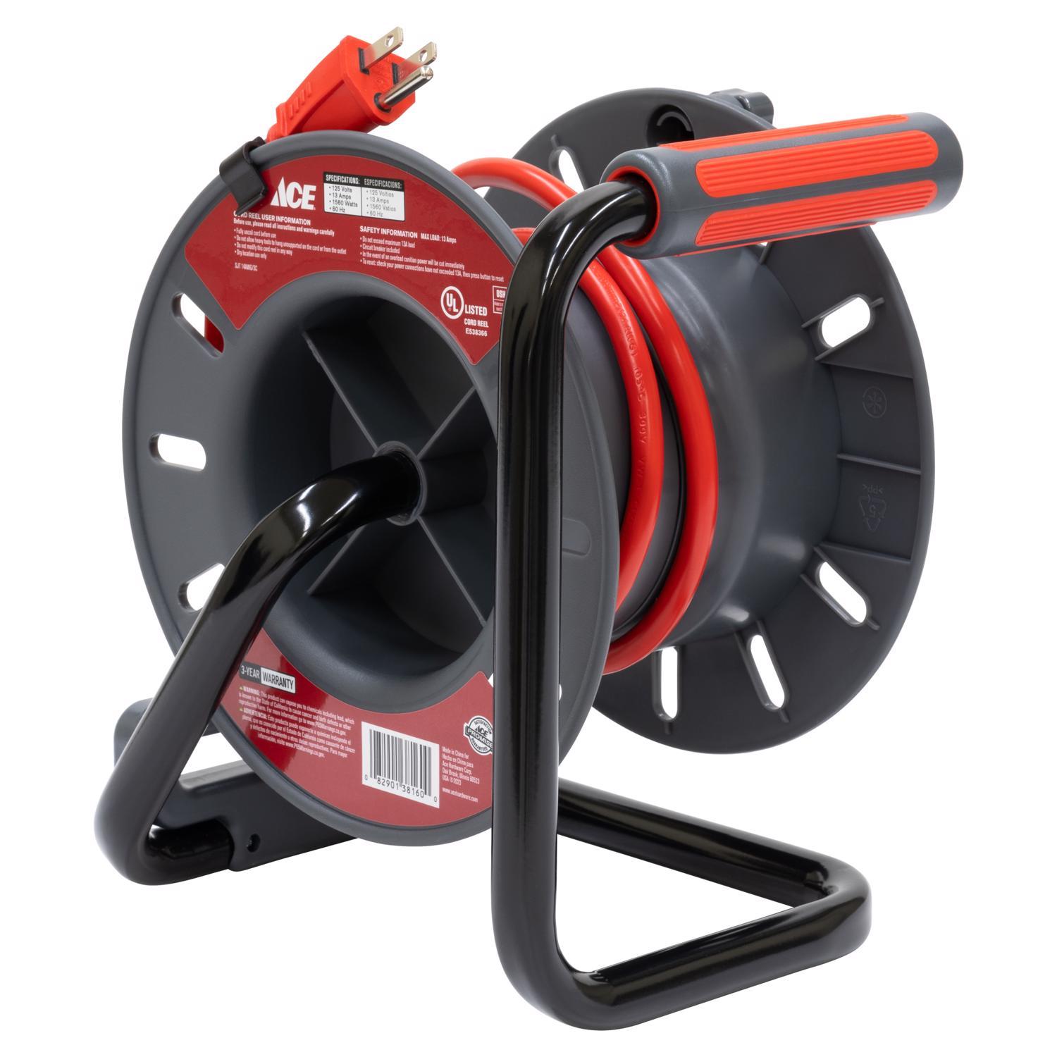 Ace 3 ft. L Plastic Cord Reel