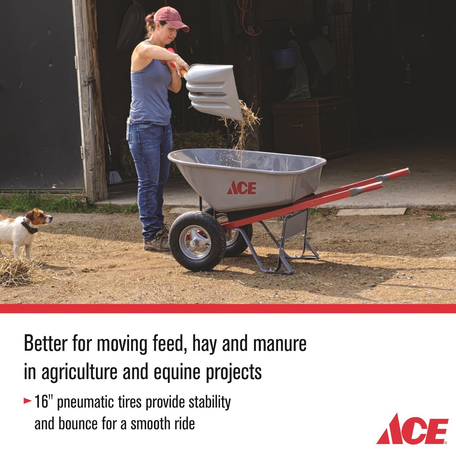 Ace Steel Contractor Wheelbarrow 6 cu ft