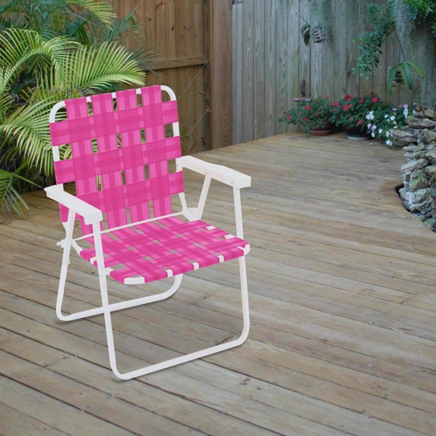 Rio Brands Assorted Folding Web Chair COLOR MAY VARY