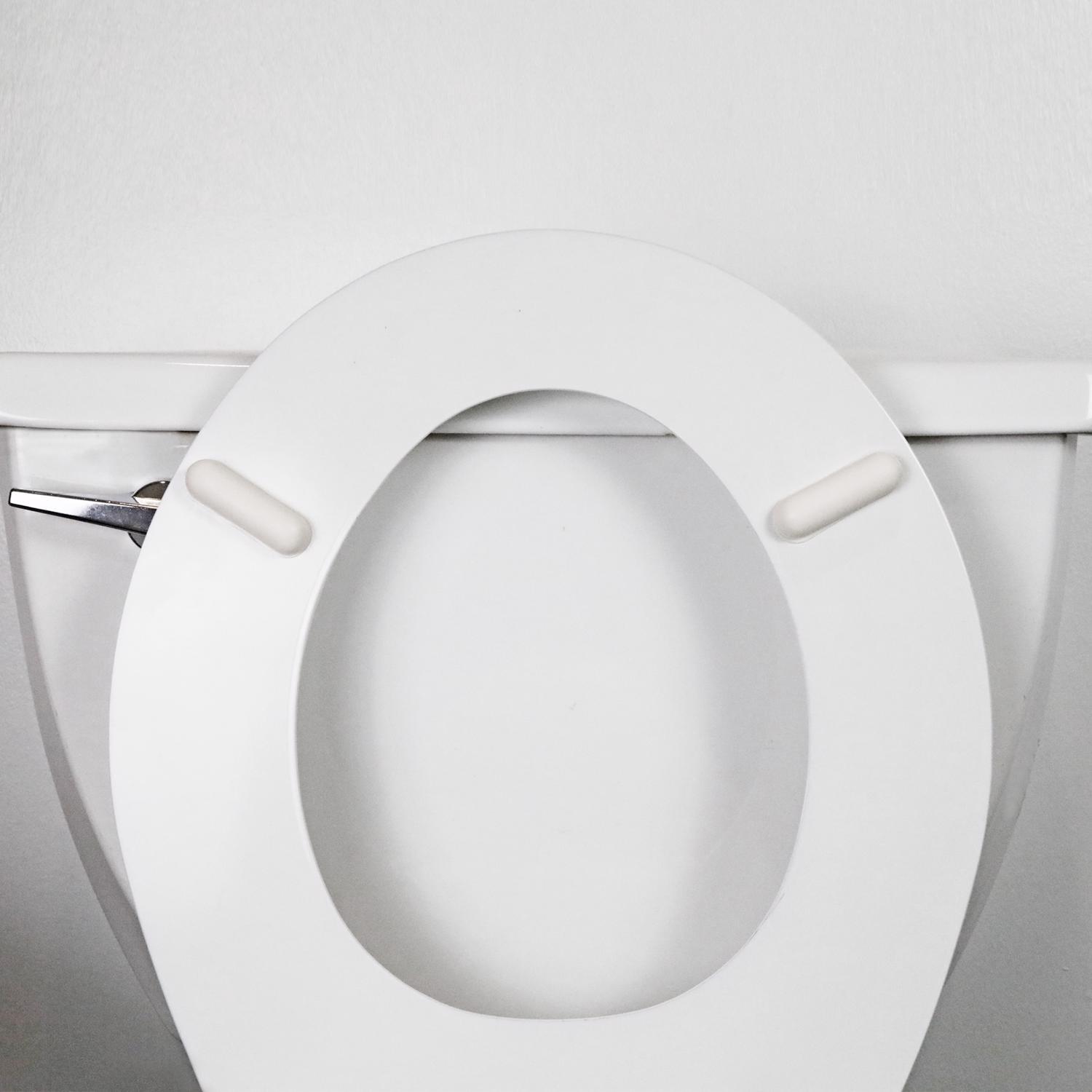 Ace Toilet Seat Bumpers White Plastic