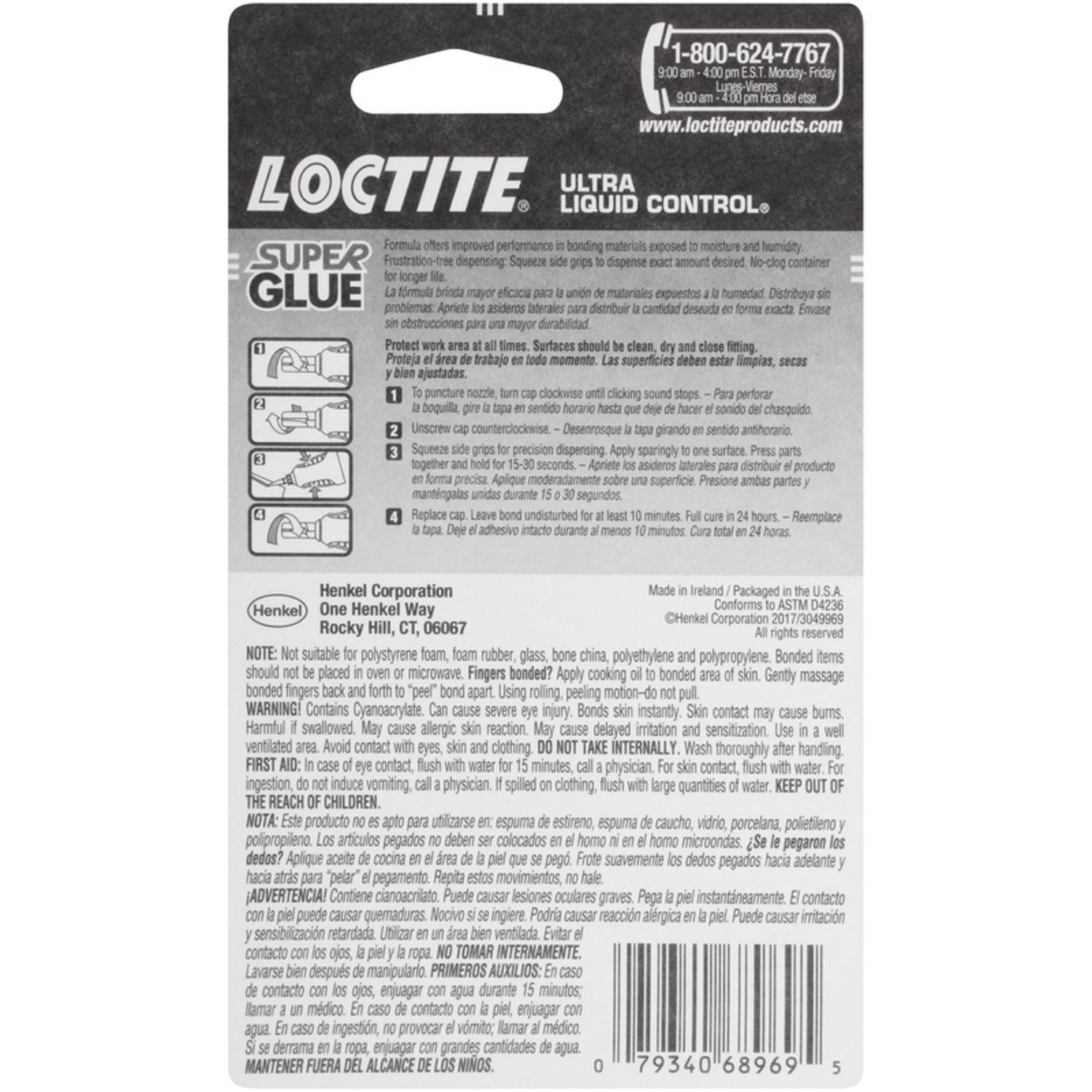 Loctite Ultra Liquid Control High Strength Ethyl Cyanoacrylate Clear Super Glue 4 gm