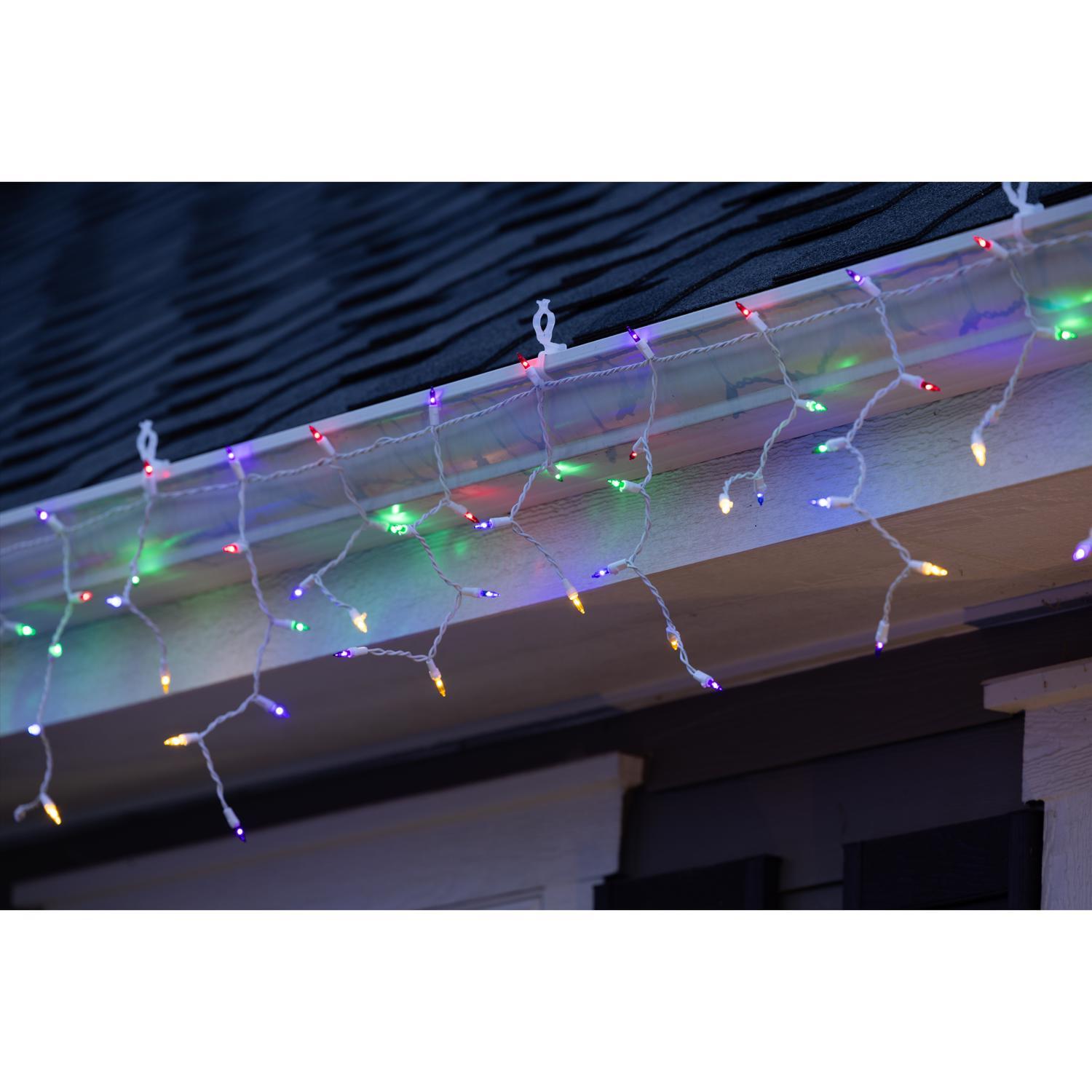 Celebrations Classic LED T5 Multicolored 100 ct Icicle Christmas Lights 6 ft.