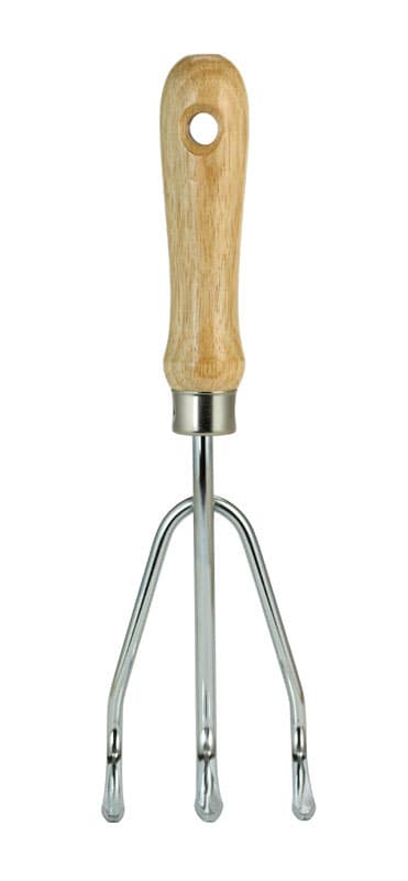 Ace 3 Tine Steel Hand Cultivator Wood Handle